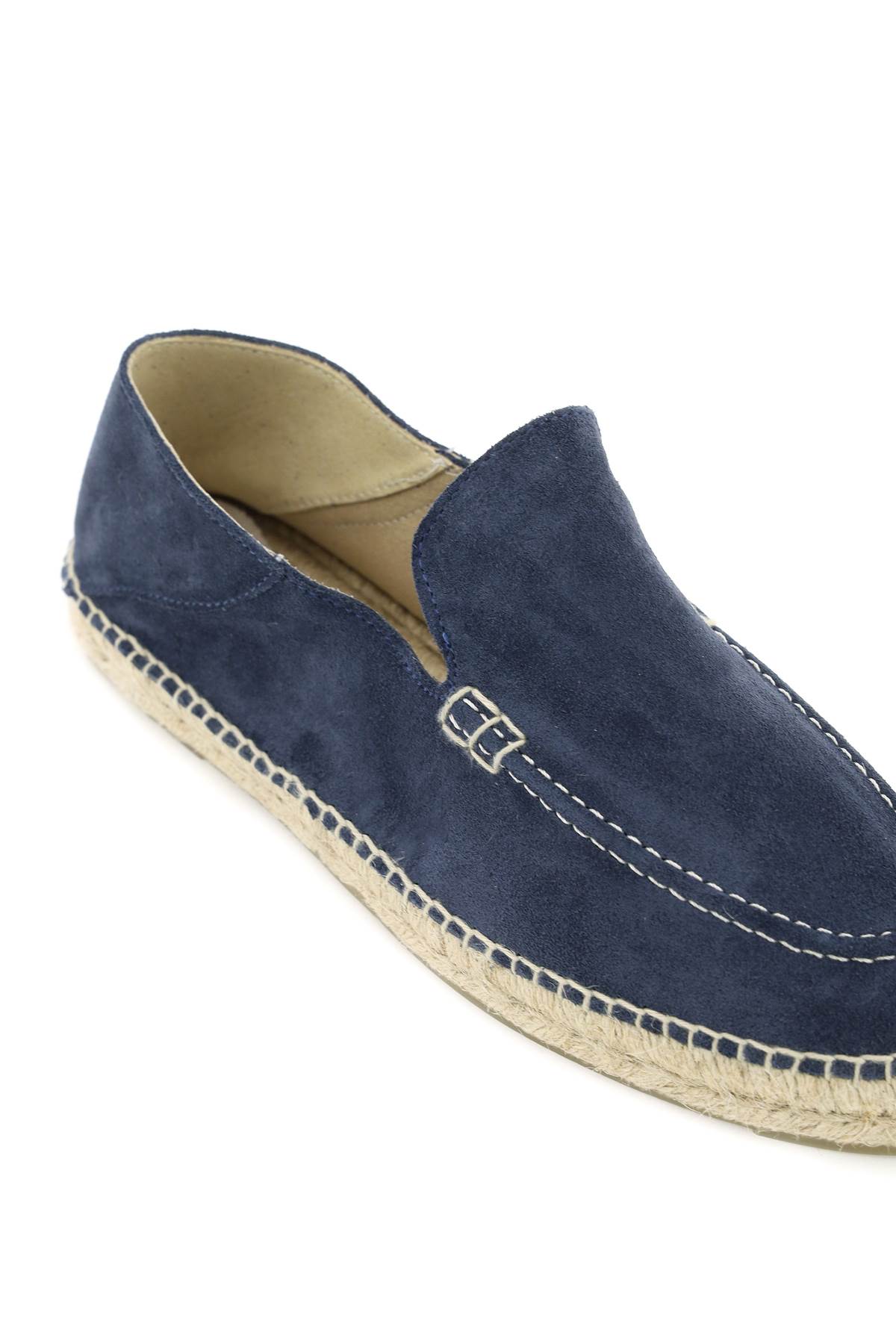 Shop Manebi Espadrilles Loafers In Navy (blue)