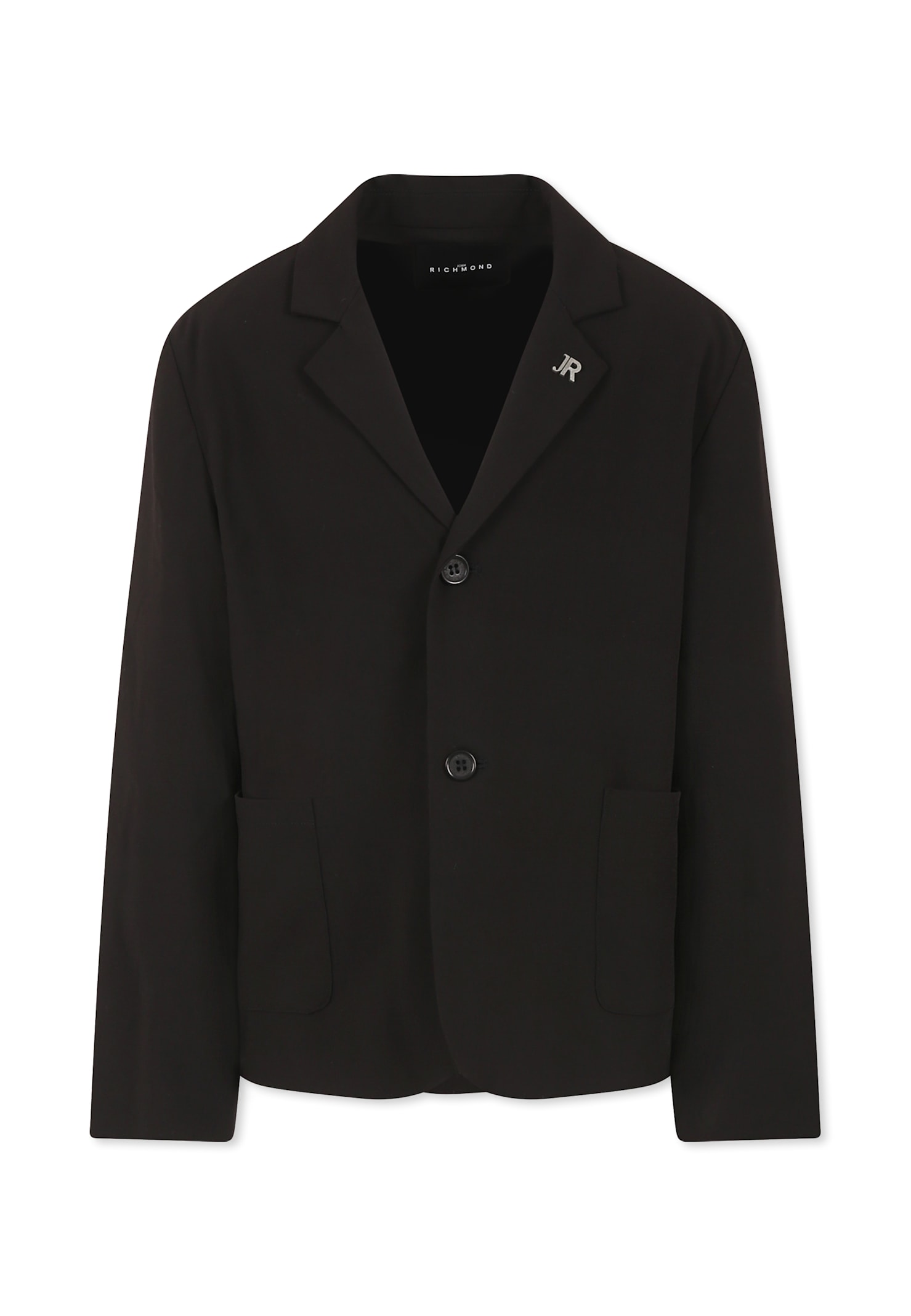Richmond Black Jacket For Boy With Logo In Black
