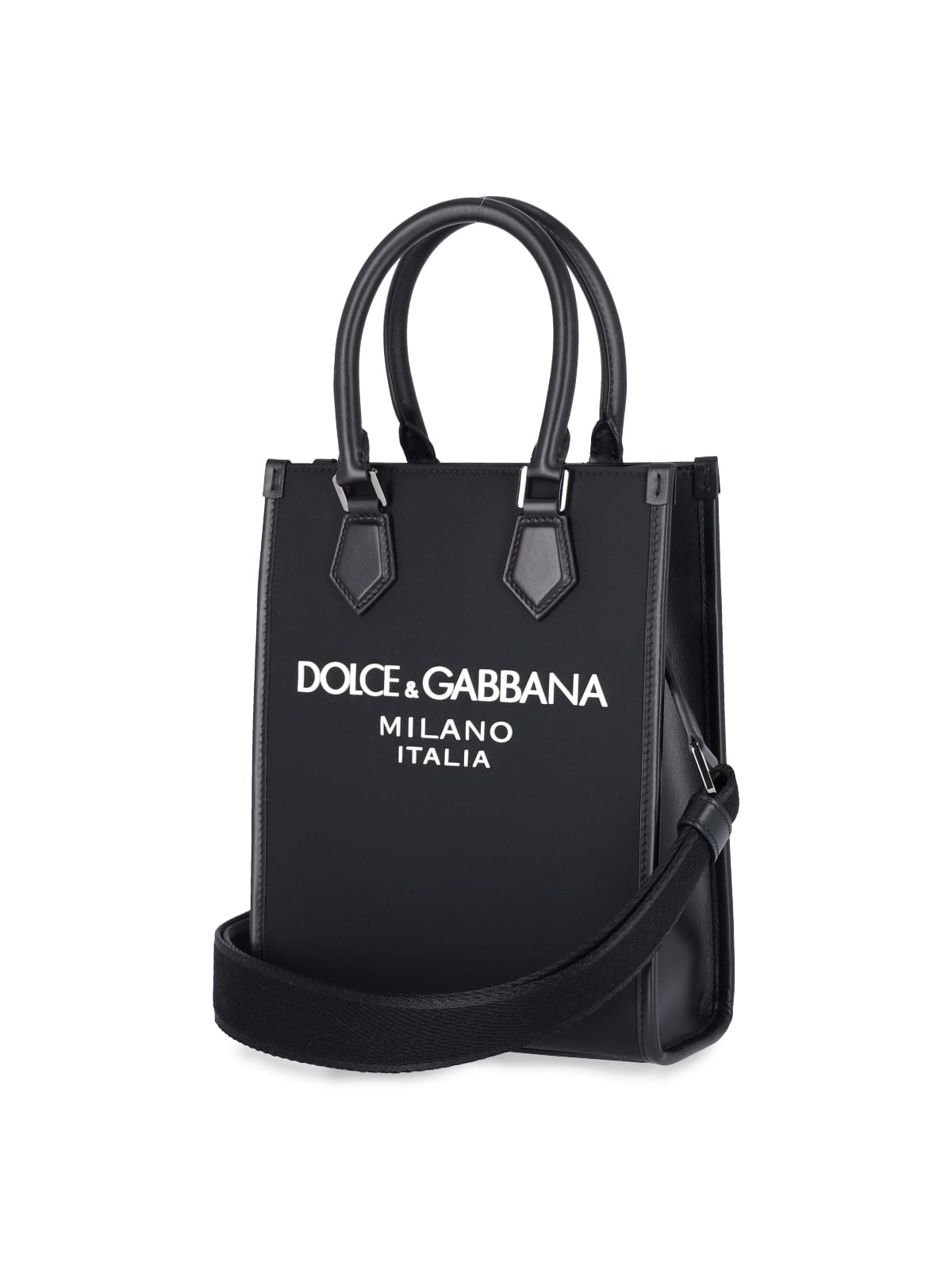 Shop Dolce & Gabbana Logo Small Shoulder Bag In Black