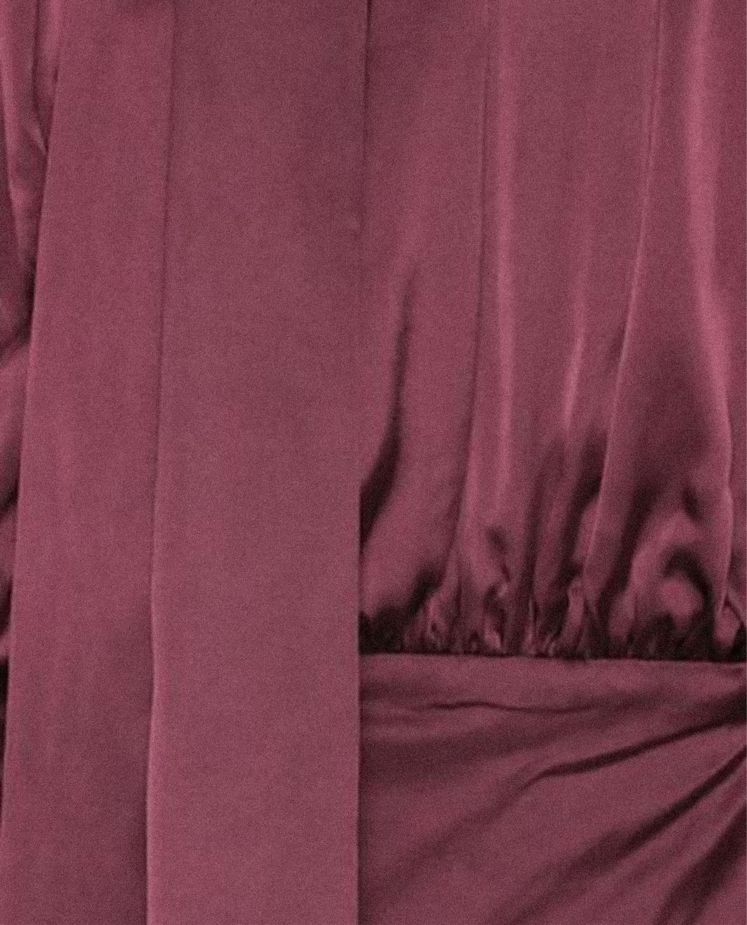 Rotate Birger Christensen Bordeaux Draped Silk Mini Dress In Burgundy