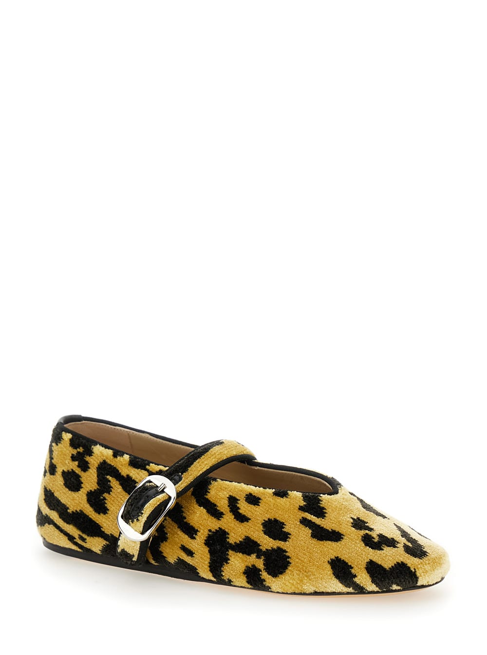 Shop Le Monde Beryl Stella Multicolor Ballerinas With All-over Leopard Print In Velvet Woman