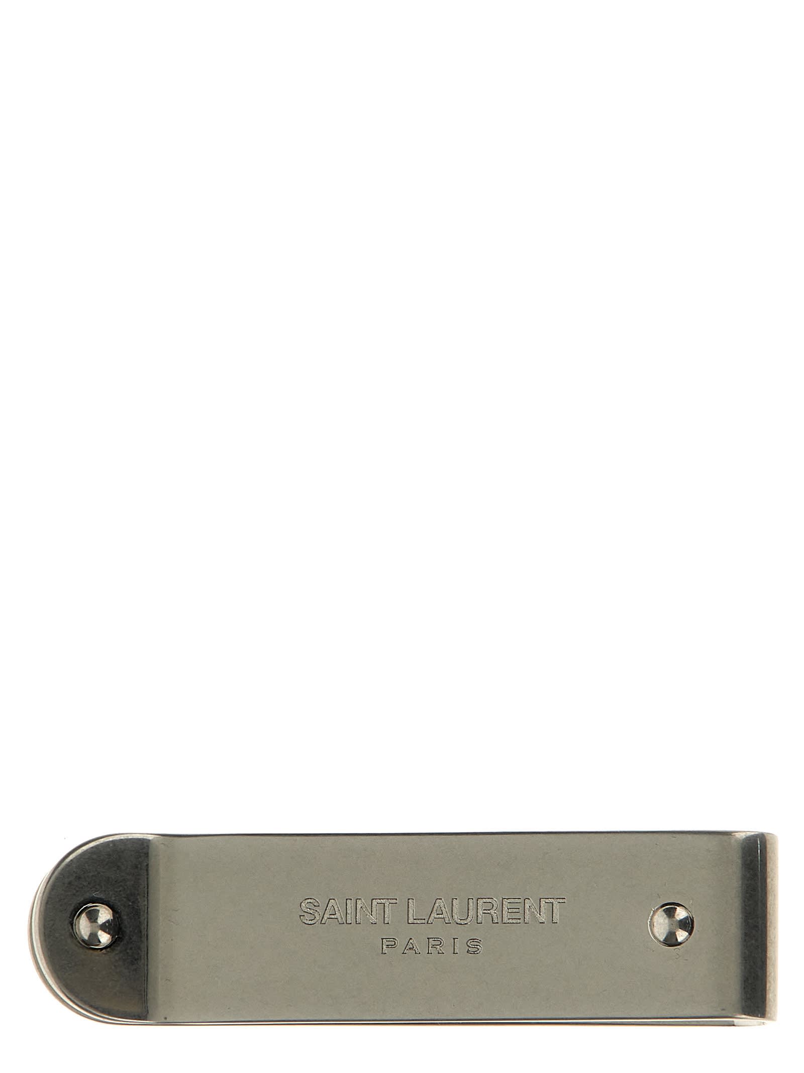 Shop Saint Laurent Logo Money Clip