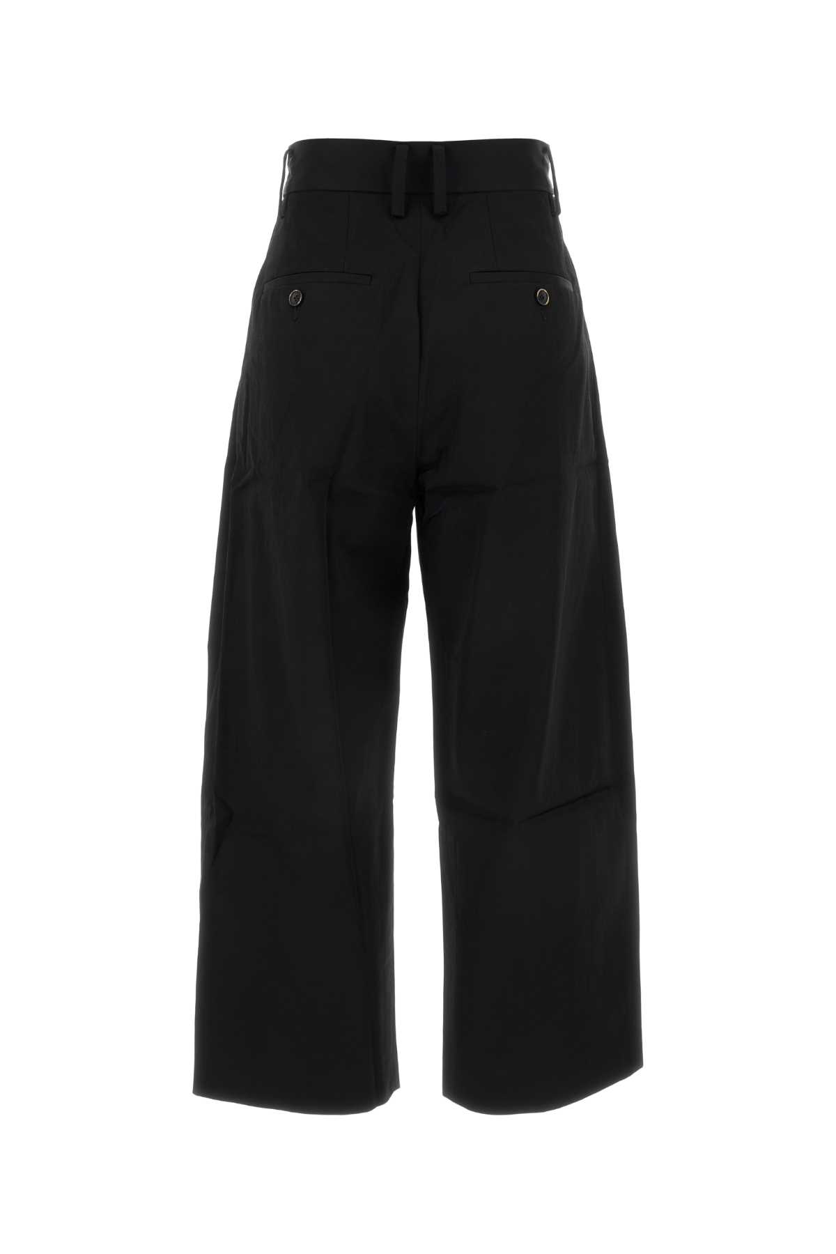 Shop Uma Wang Black Viscose Blend Pudding Pant