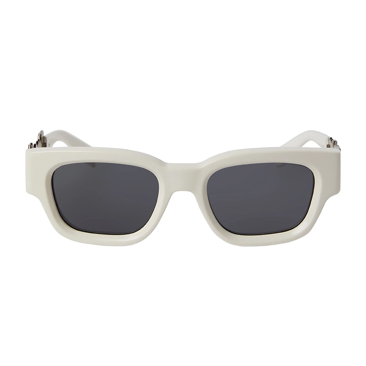 Shop Palm Angels Posey Sunglasses White Sunglasses In Bianco