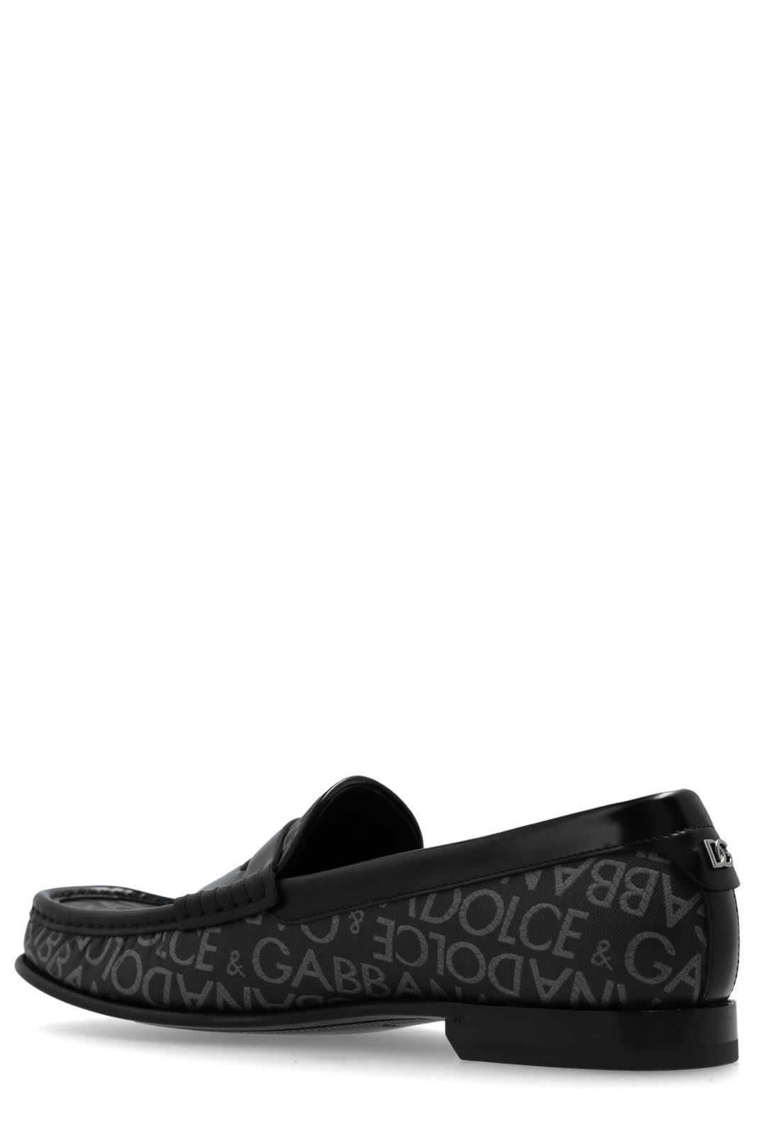 DOLCE & GABBANA LOGO PRINTED LOAFERS 