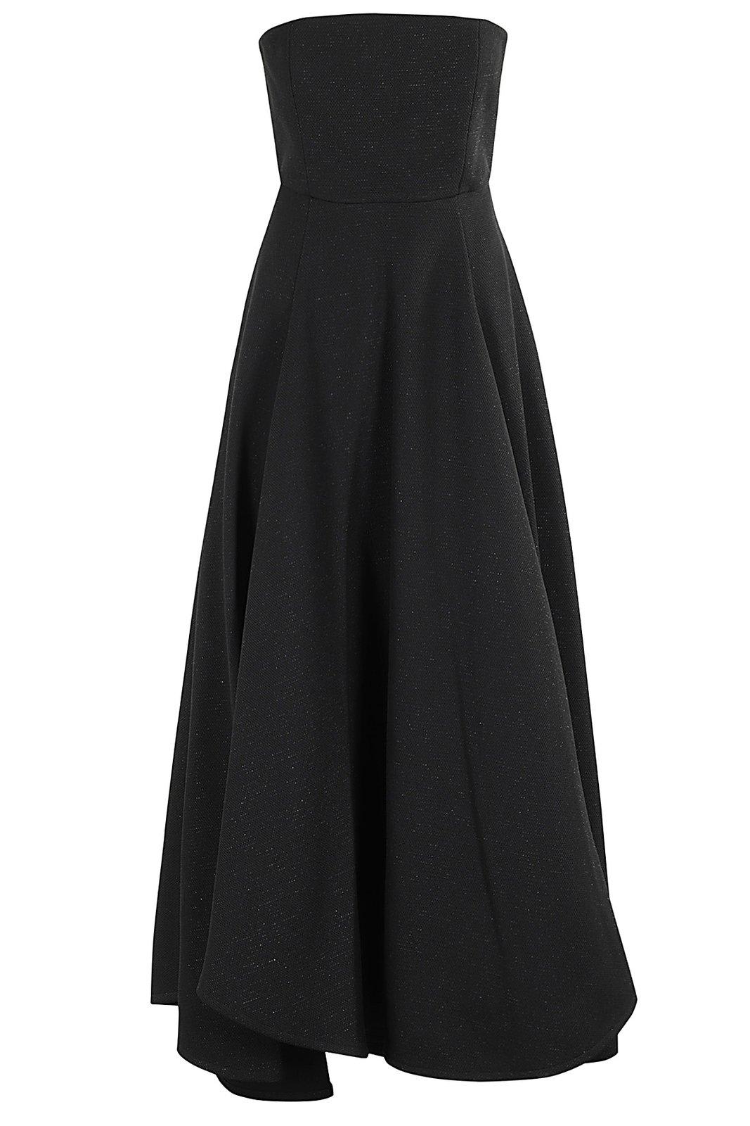 Strapless Flared Midi Dress