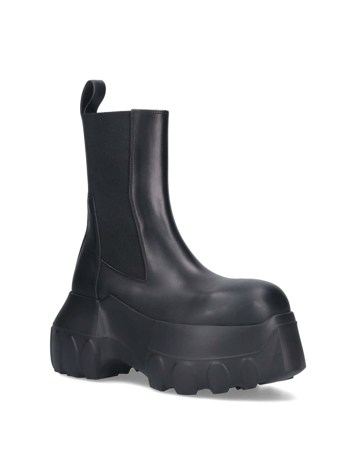 Shop Rick Owens Beatle Mega Tractor Boots In Black