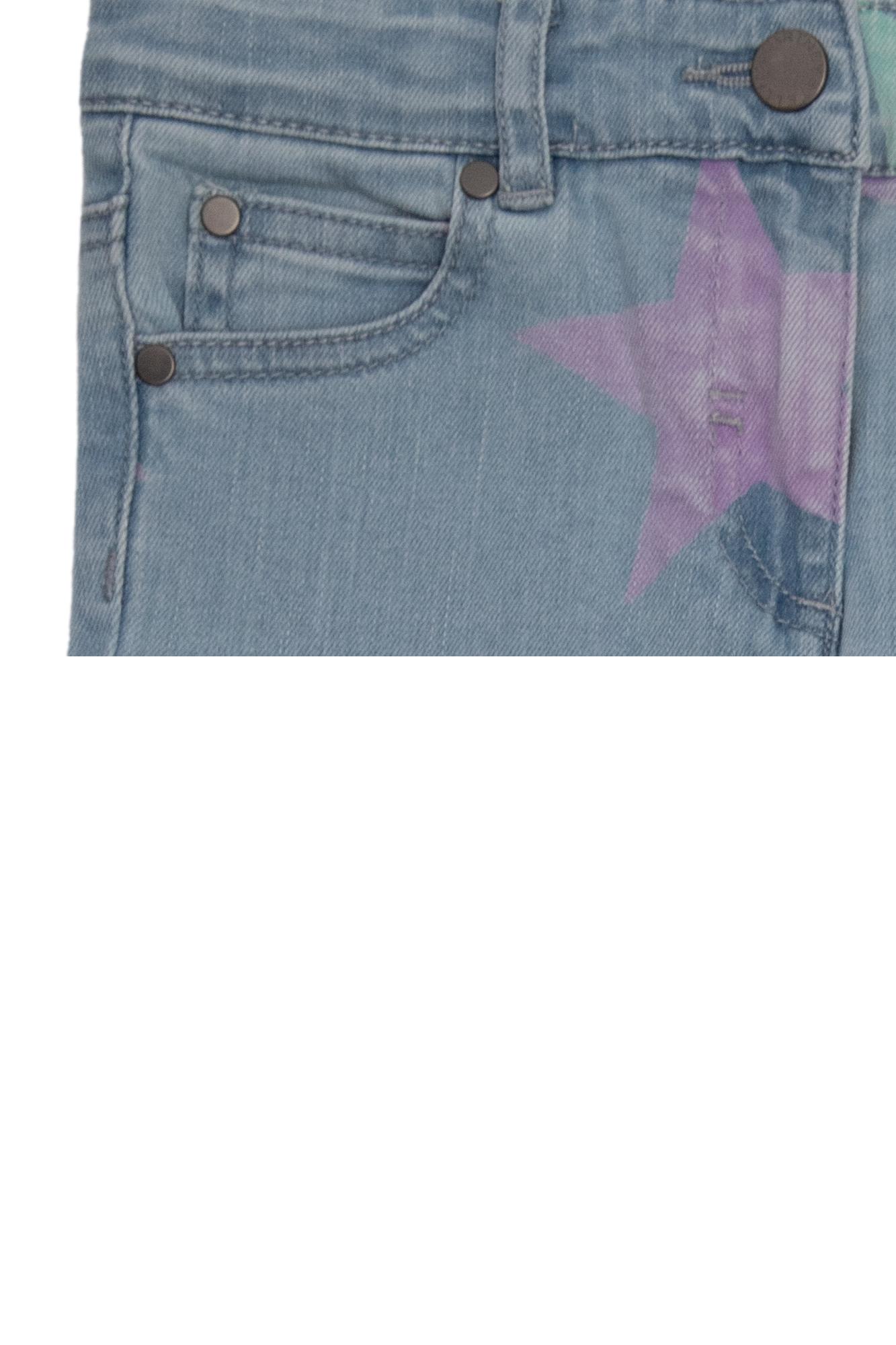Shop Stella Mccartney Kids Jeans With Star Motif In Blue