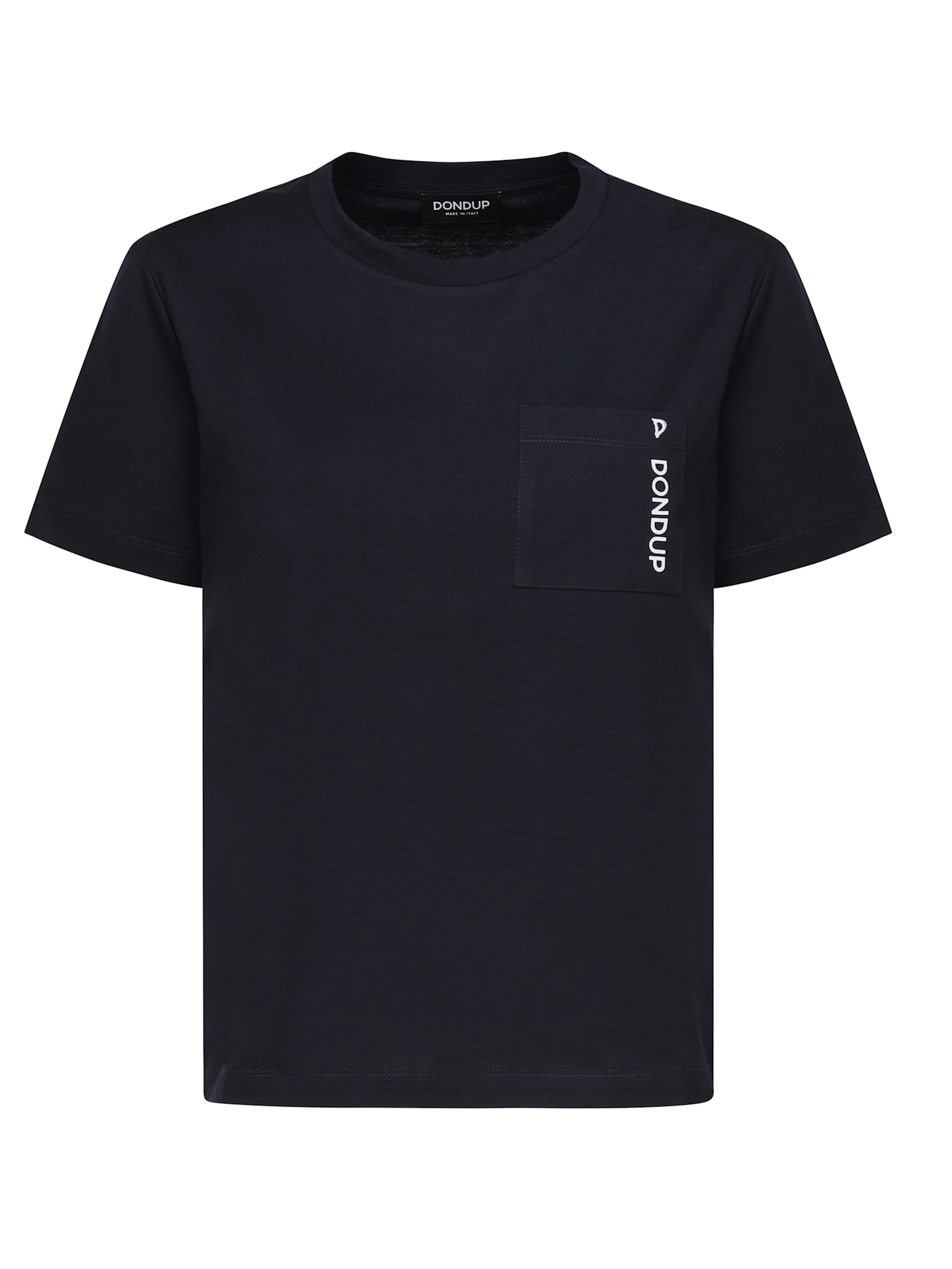 Dondup Cotton Crewneck T-shirt With Pocket