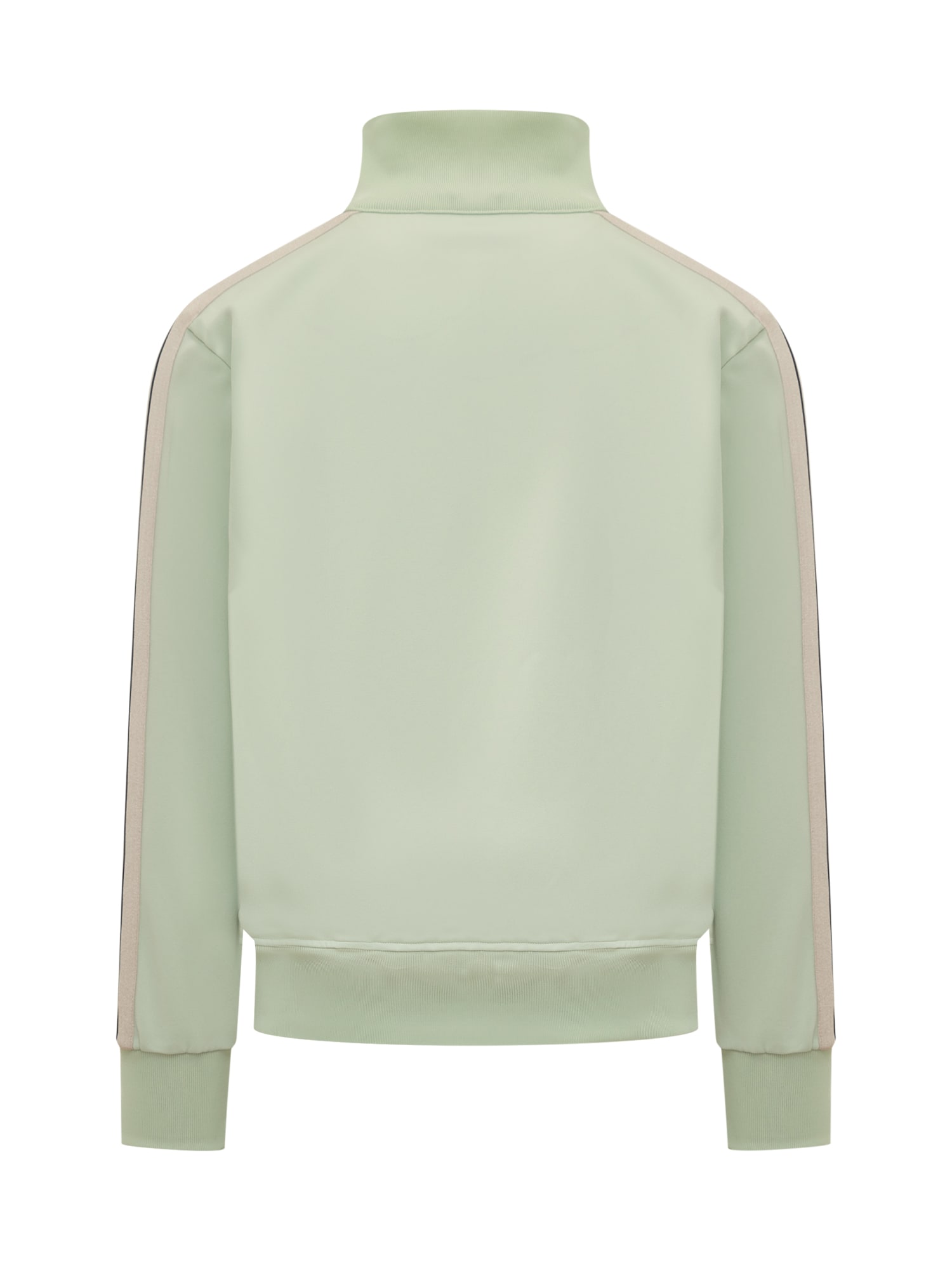 Shop Palm Angels Classic Track Sweatshirt In Mint-off White