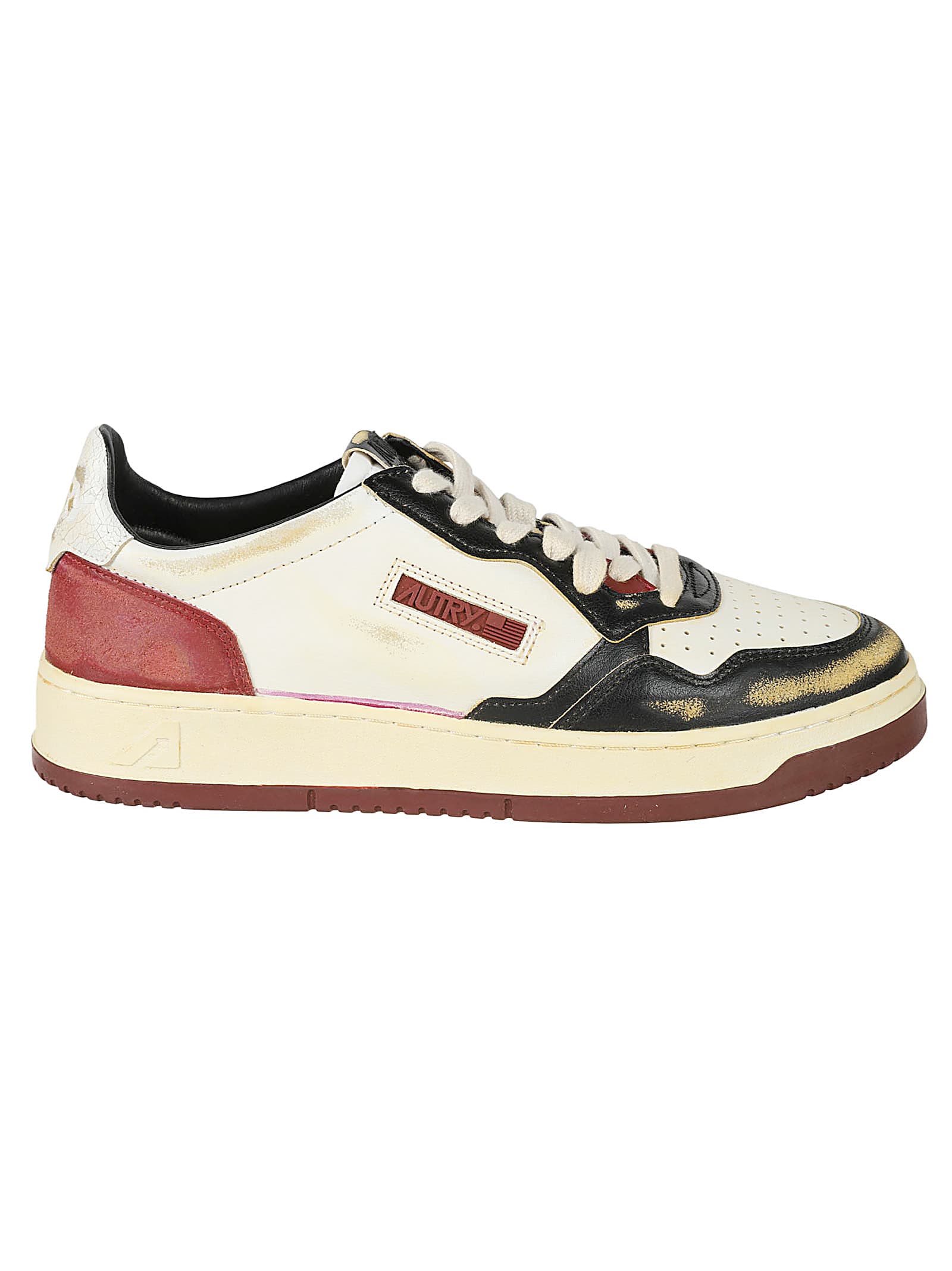 Shop Autry Super Vintage Low Sneakers In Blk/syrah