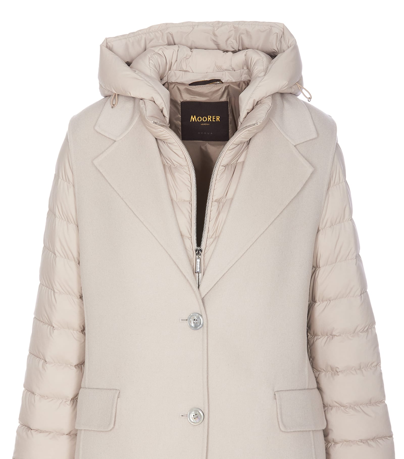 Shop Moorer Jaya Down Jacket In White