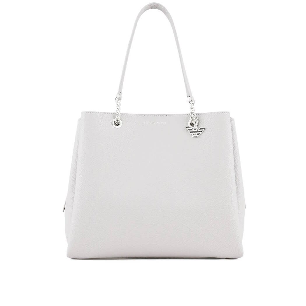 Emporio Armani Light Grey Shopping Bag With Charm