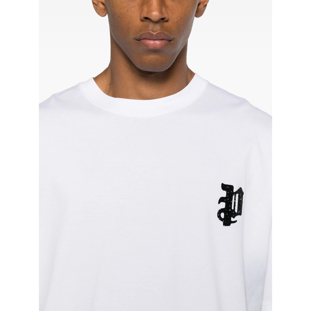 Purple Brand Oversized Graphic Mercerized Cotton T-shirt In White