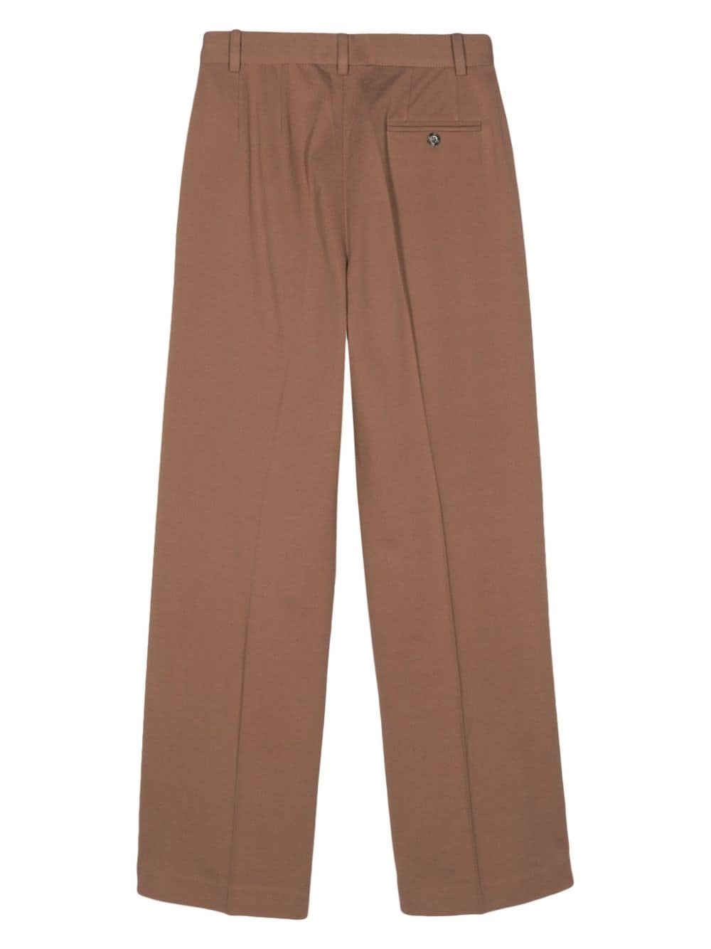 Circolo 1901 Pique Weave Cotton Blend Trousers With Dart Detailing In Brown