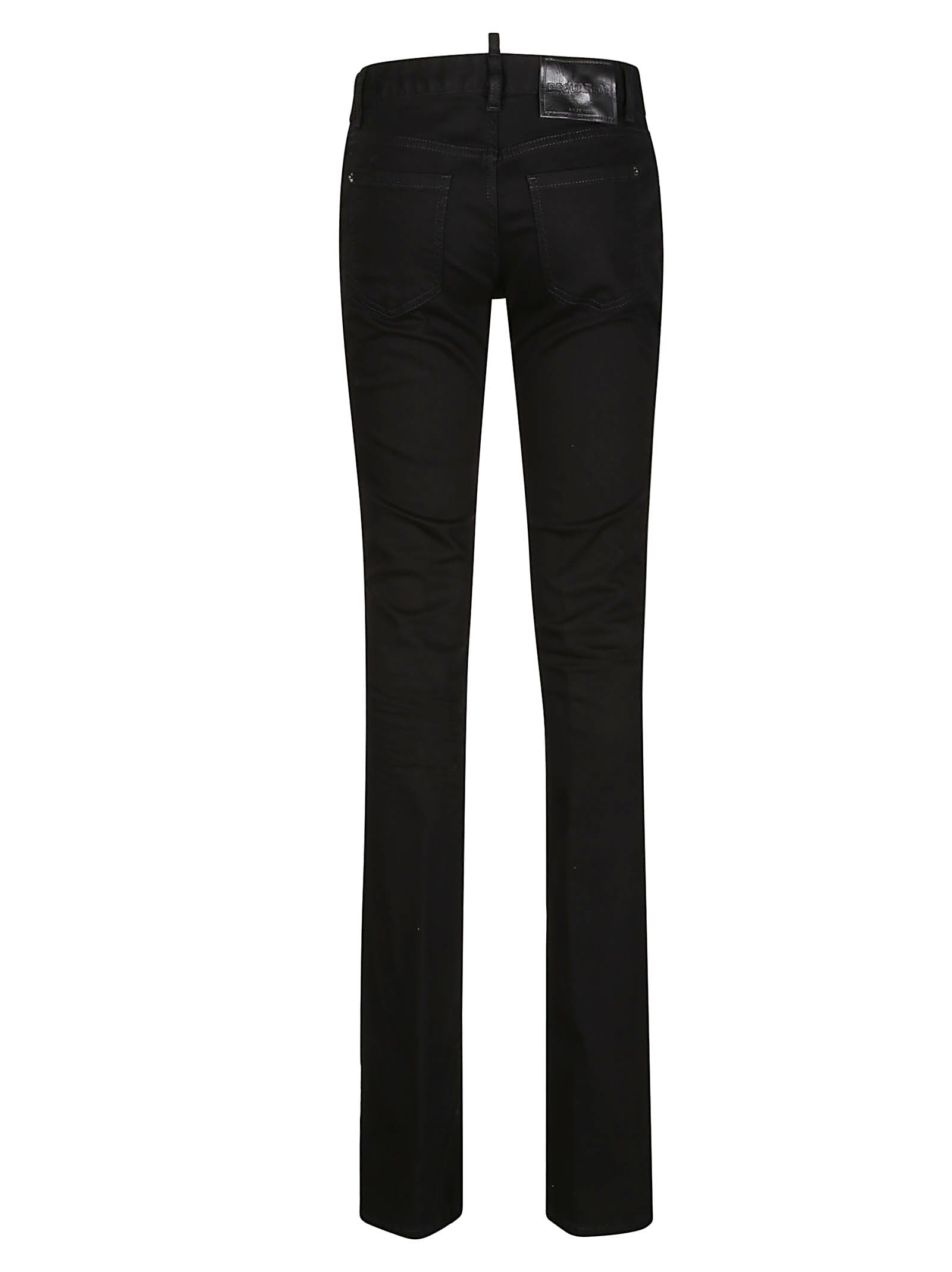 Shop Dsquared2 Icon Trumpet Jeans In Black