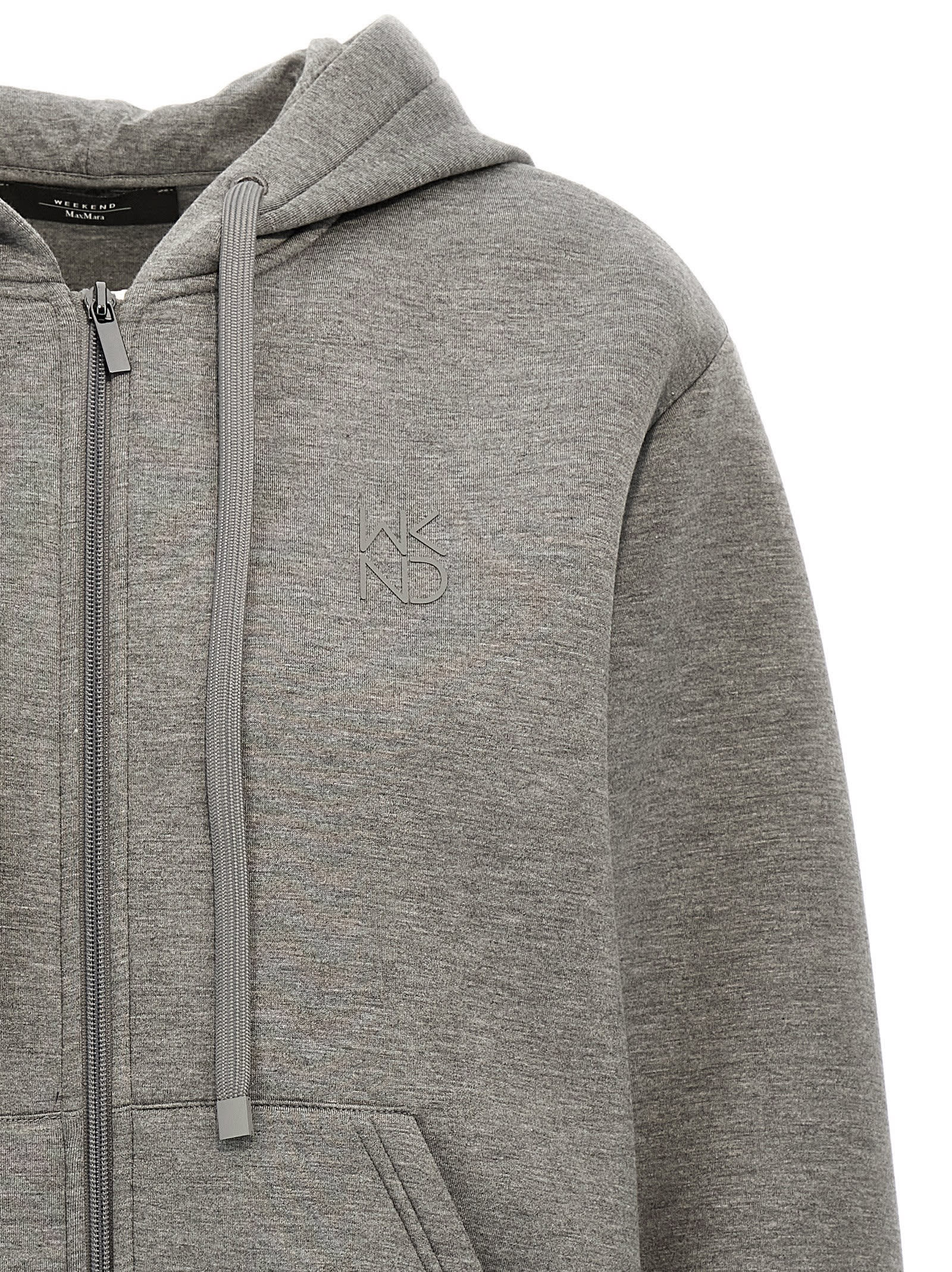 Weekend Max Mara Hoodie Dovere In Gray