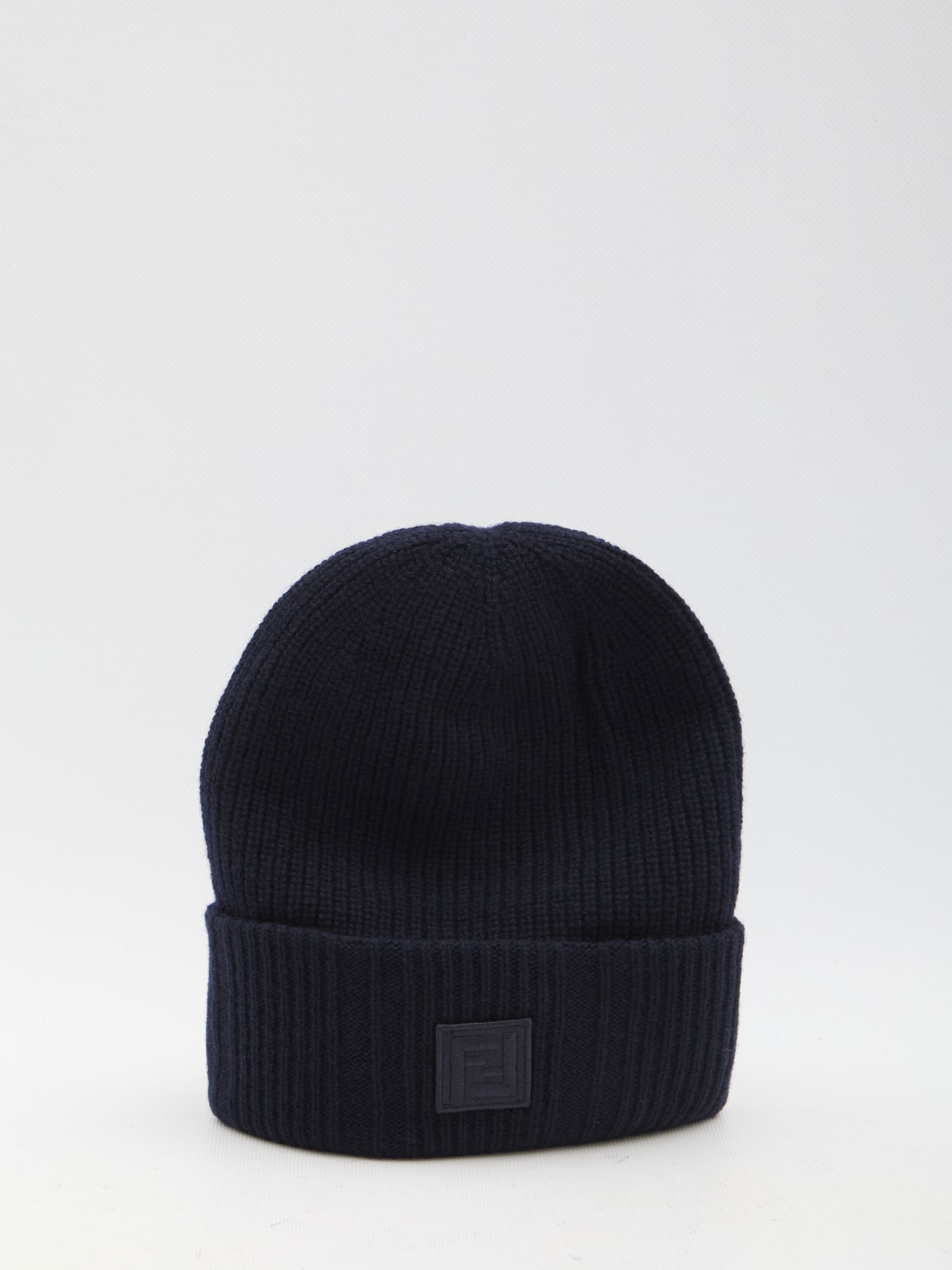 Shop Fendi Beanie In Wool And Cashmere In Blue