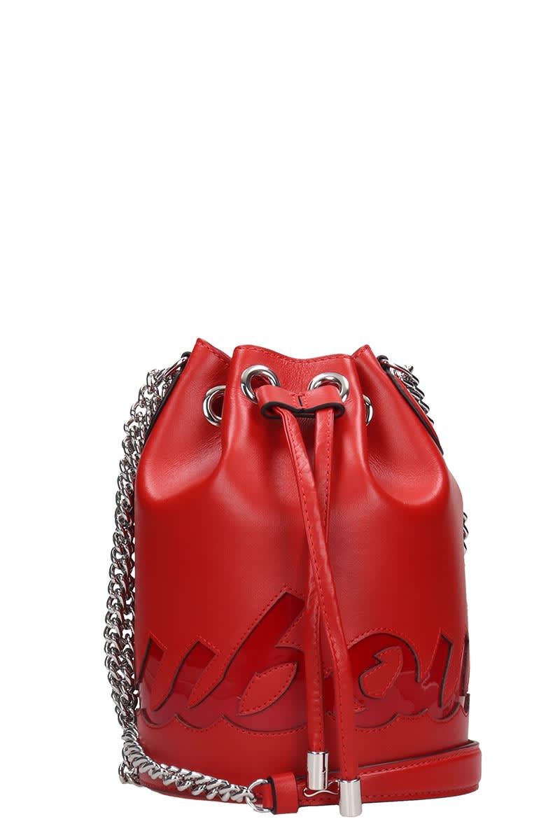 CHRISTIAN LOUBOUTIN MARIE JANE SHOULDER BAG IN RED LEATHER,11206282
