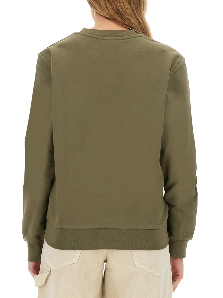 Shop Apc Sweatshirt With Logo In Brown