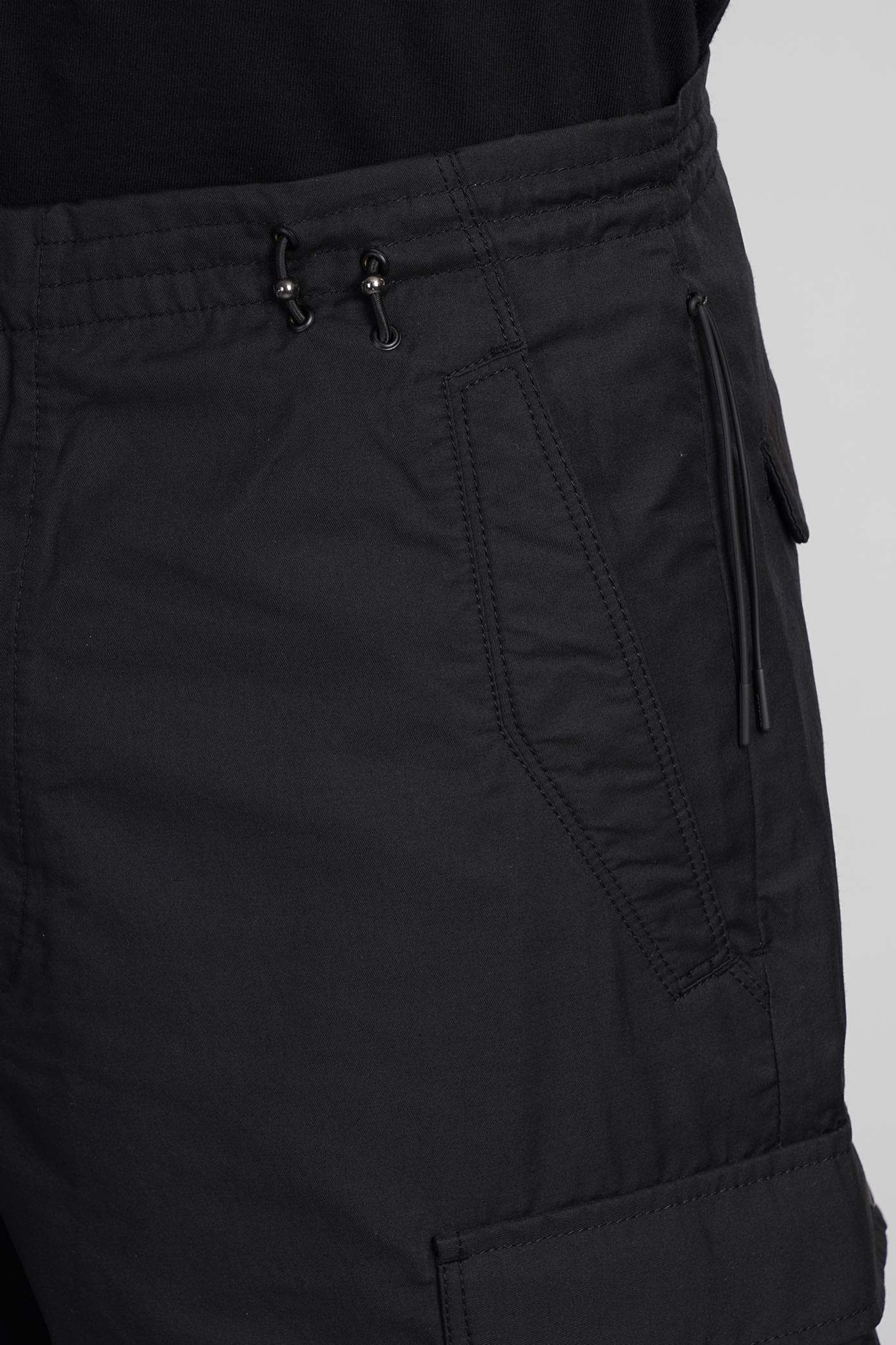 Shop Maharishi Shorts In Black Cotton
