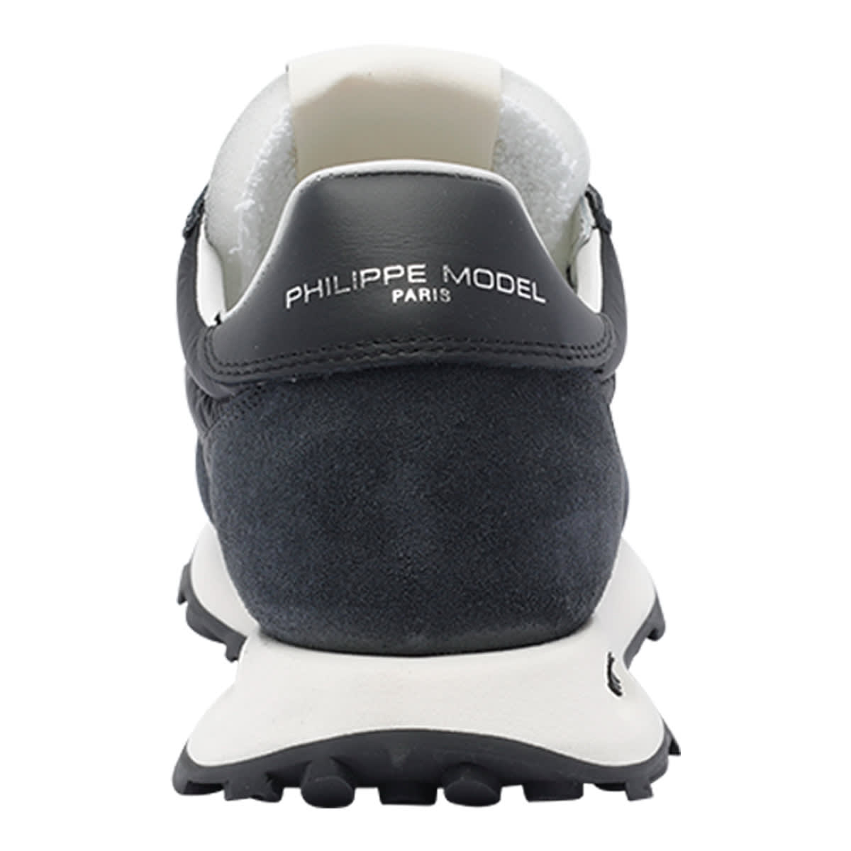 Philippe Model Low Top Sneakers With Rubber Sole And Suede Accents In Black