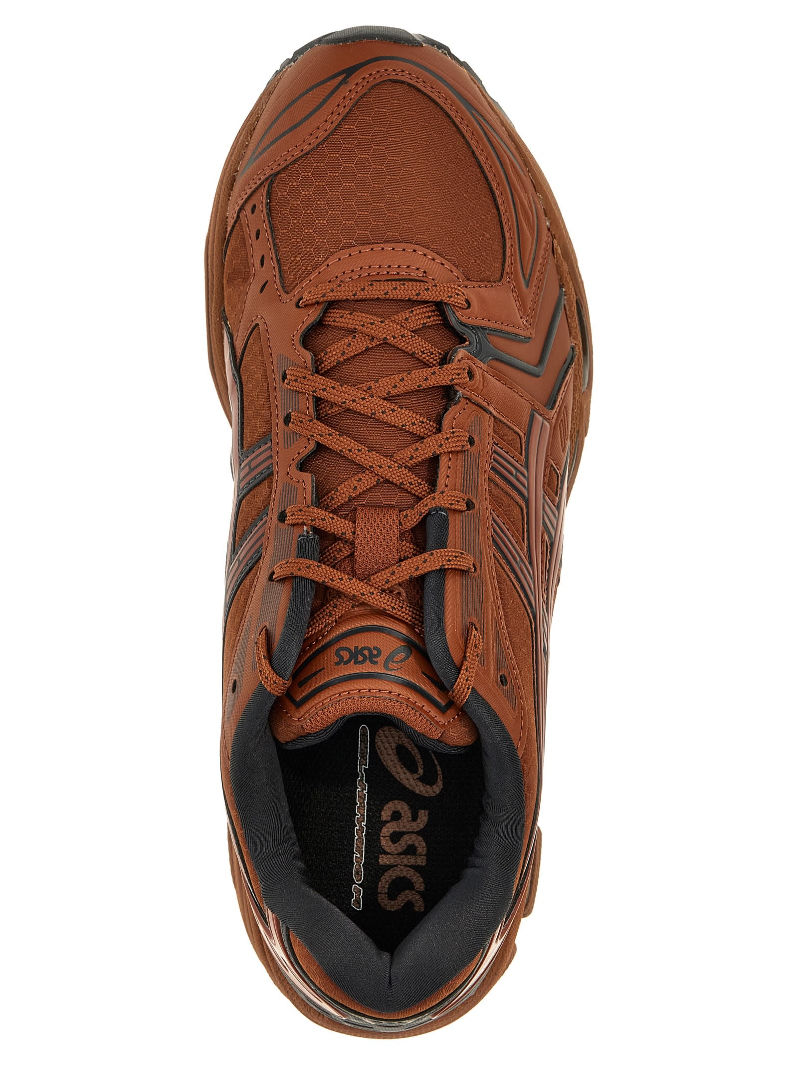 Shop Asics Gel-kayano 14 Sneakers In Rusty Brown/graphite Grey