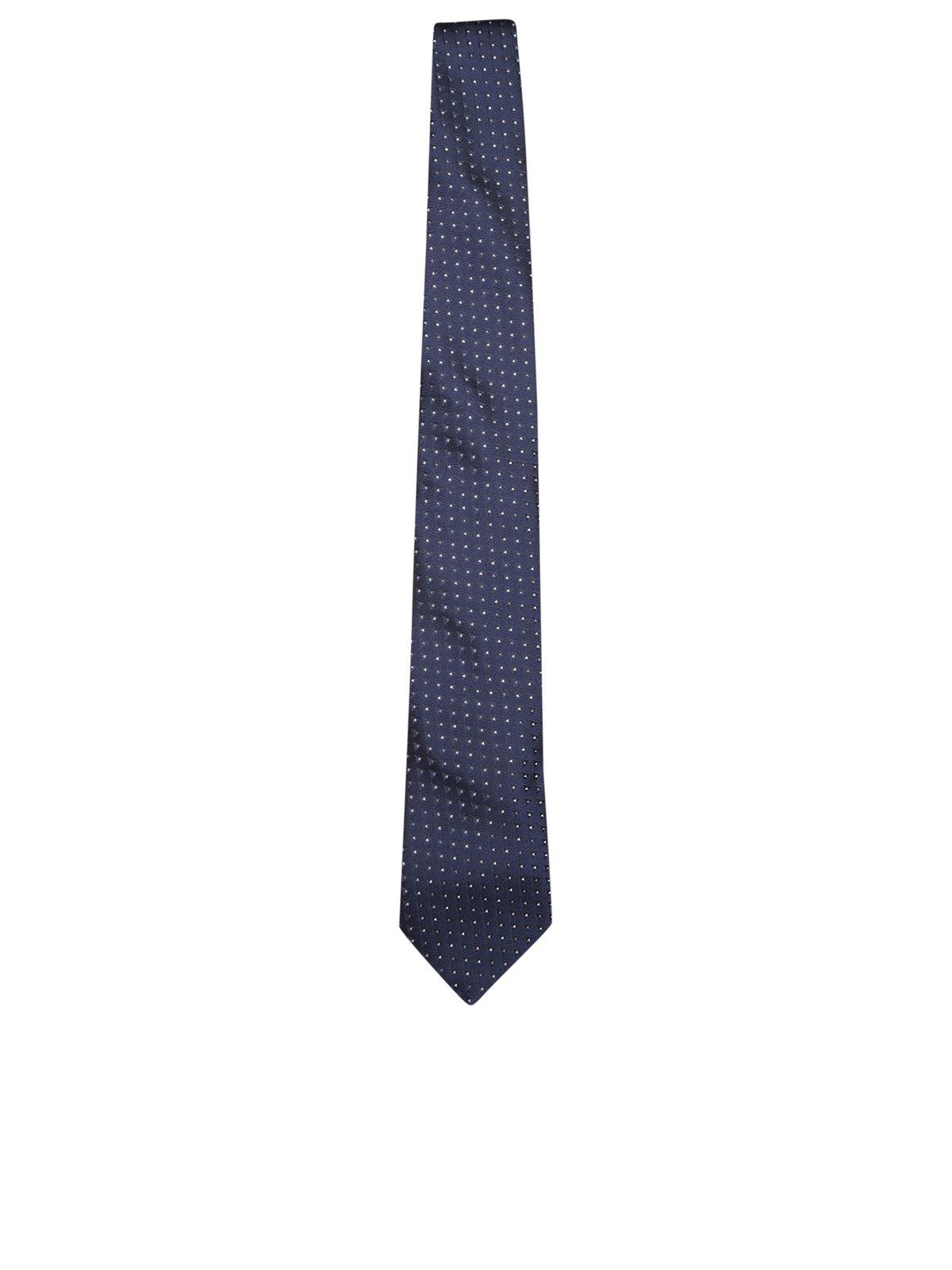 Shop Brunello Cucinelli Dot-printed Tie In Blue