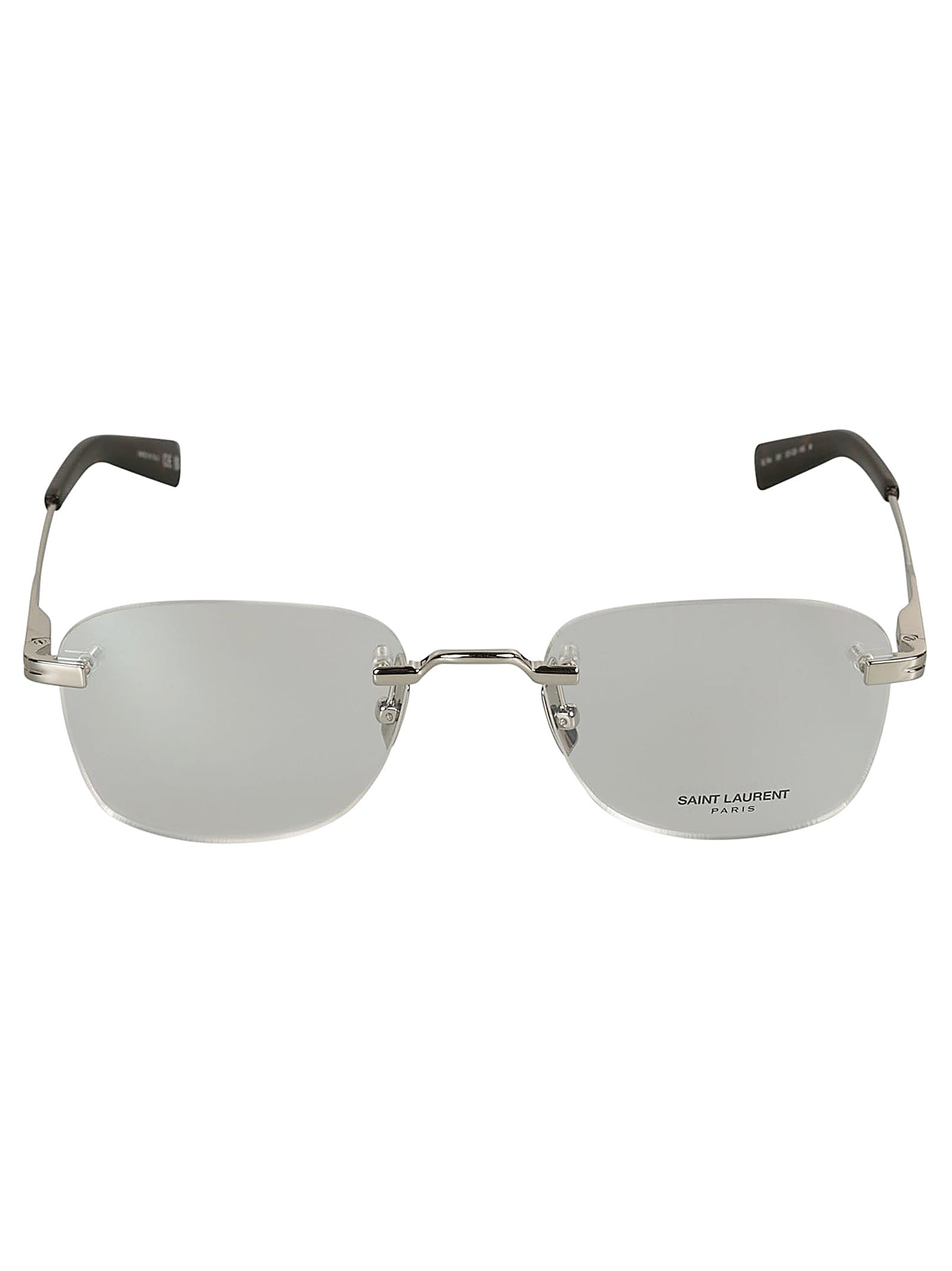 Saint Laurent Sl744 Glasses In Silver-silver-transparent
