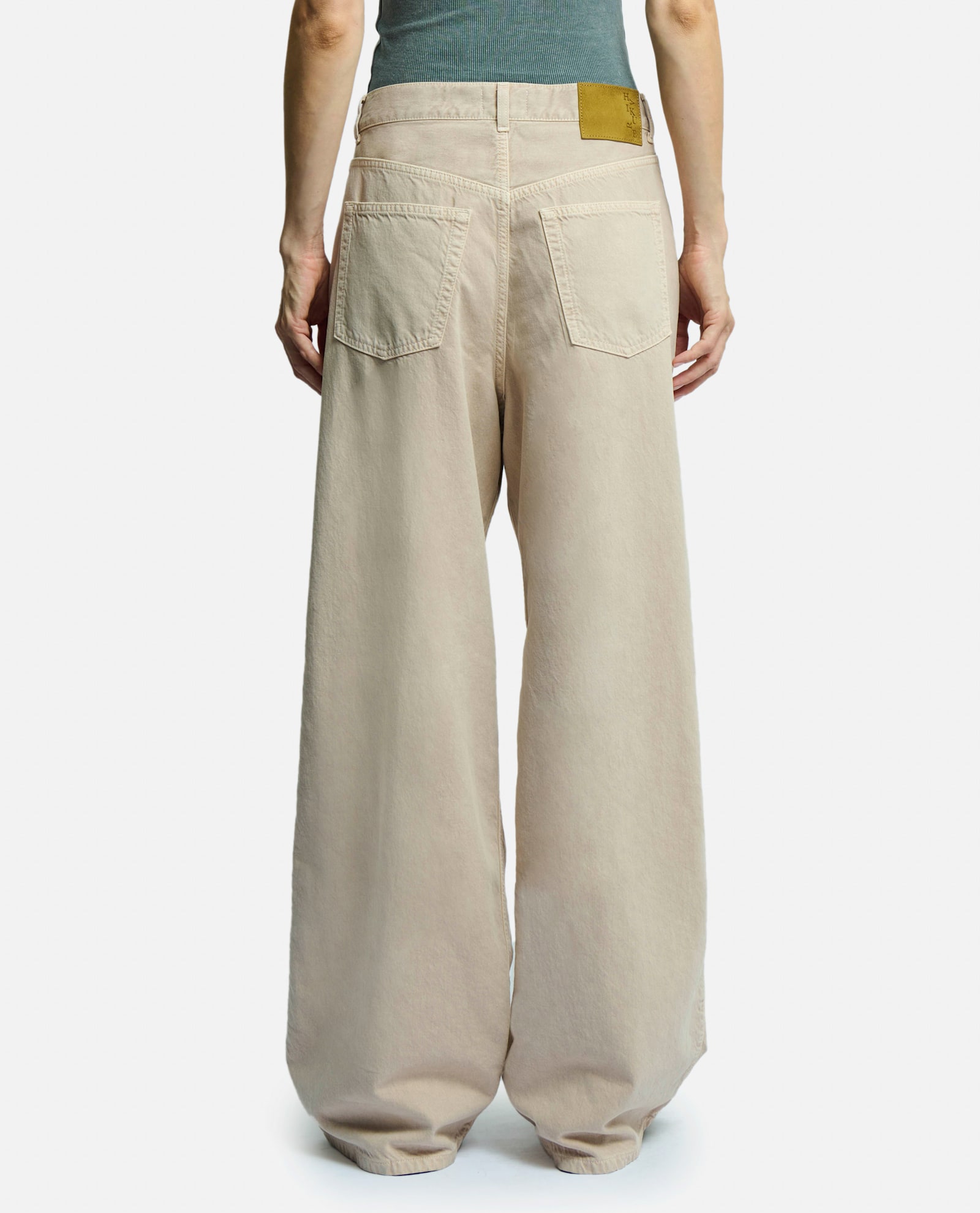 Shop Haikure Candy Twill Wide Pants In Beige
