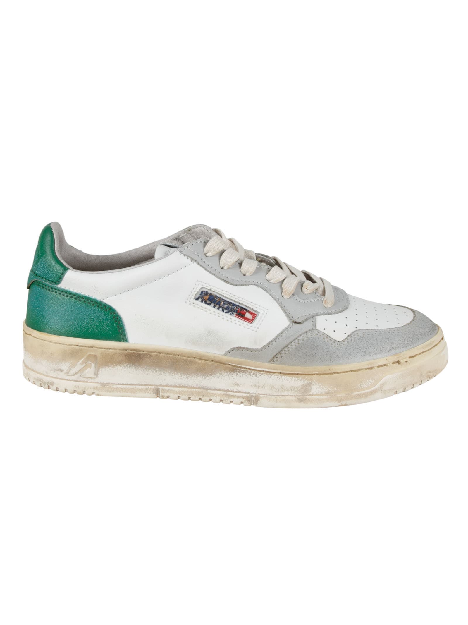 Autry Super Vintage Logo Patched Low Sneakers