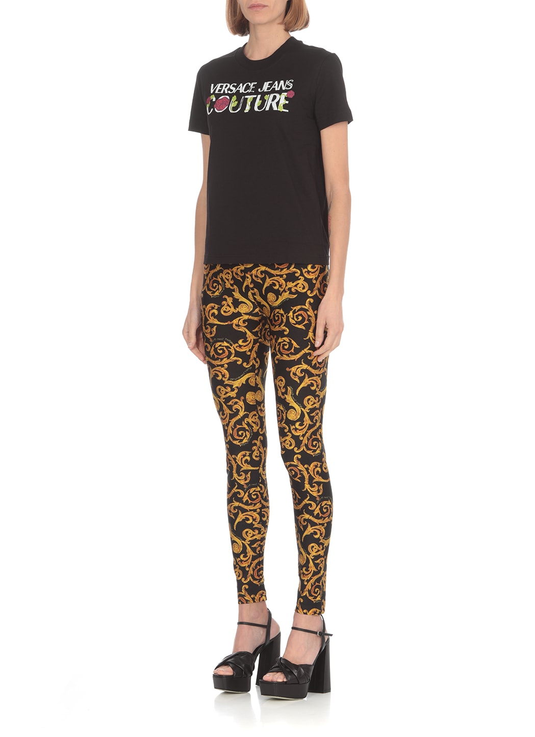 VERSACE JEANS COUTURE ROSES T-SHIRT 