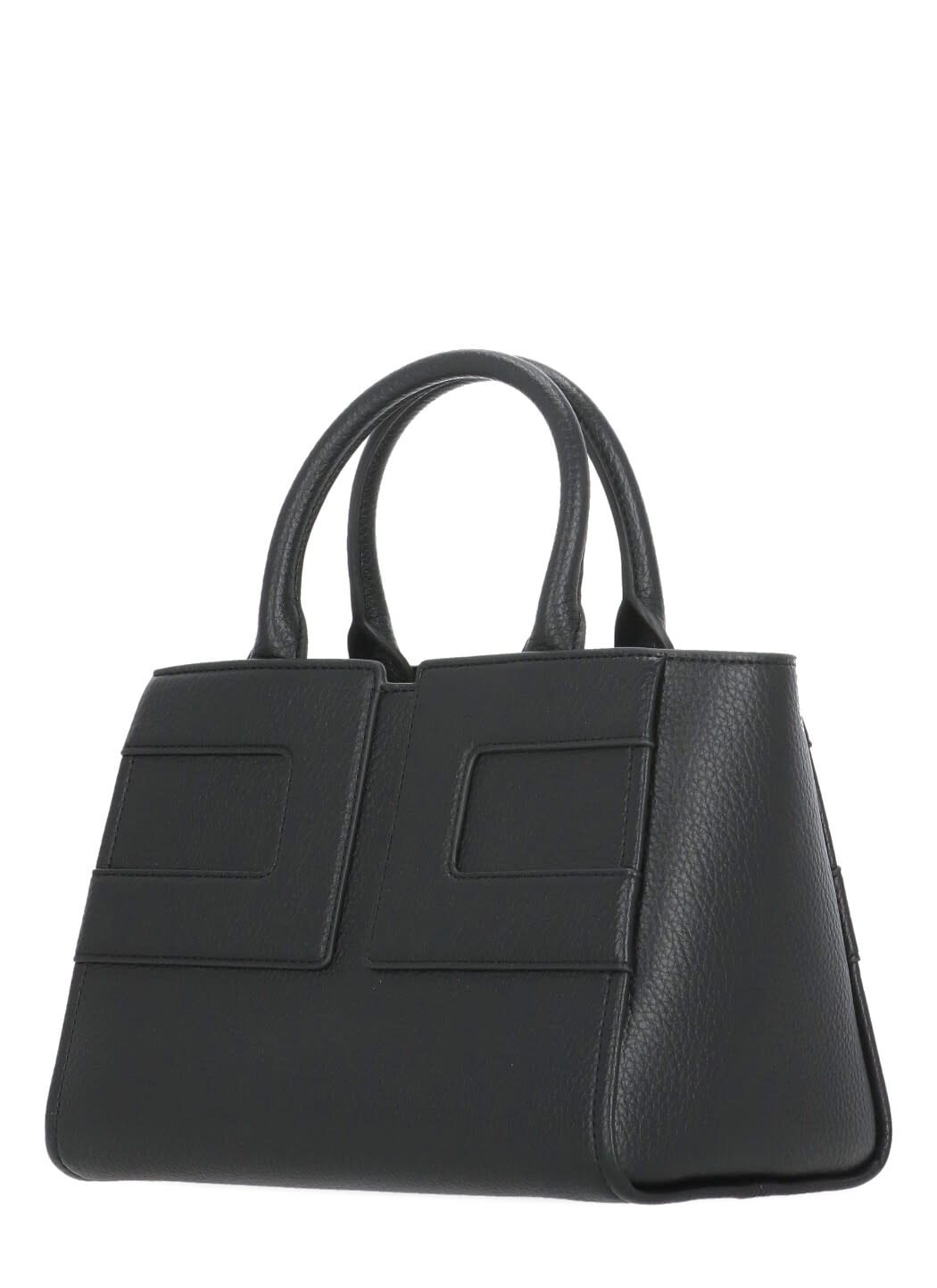 Elisabetta Franchi Structured Black Handbag In Black