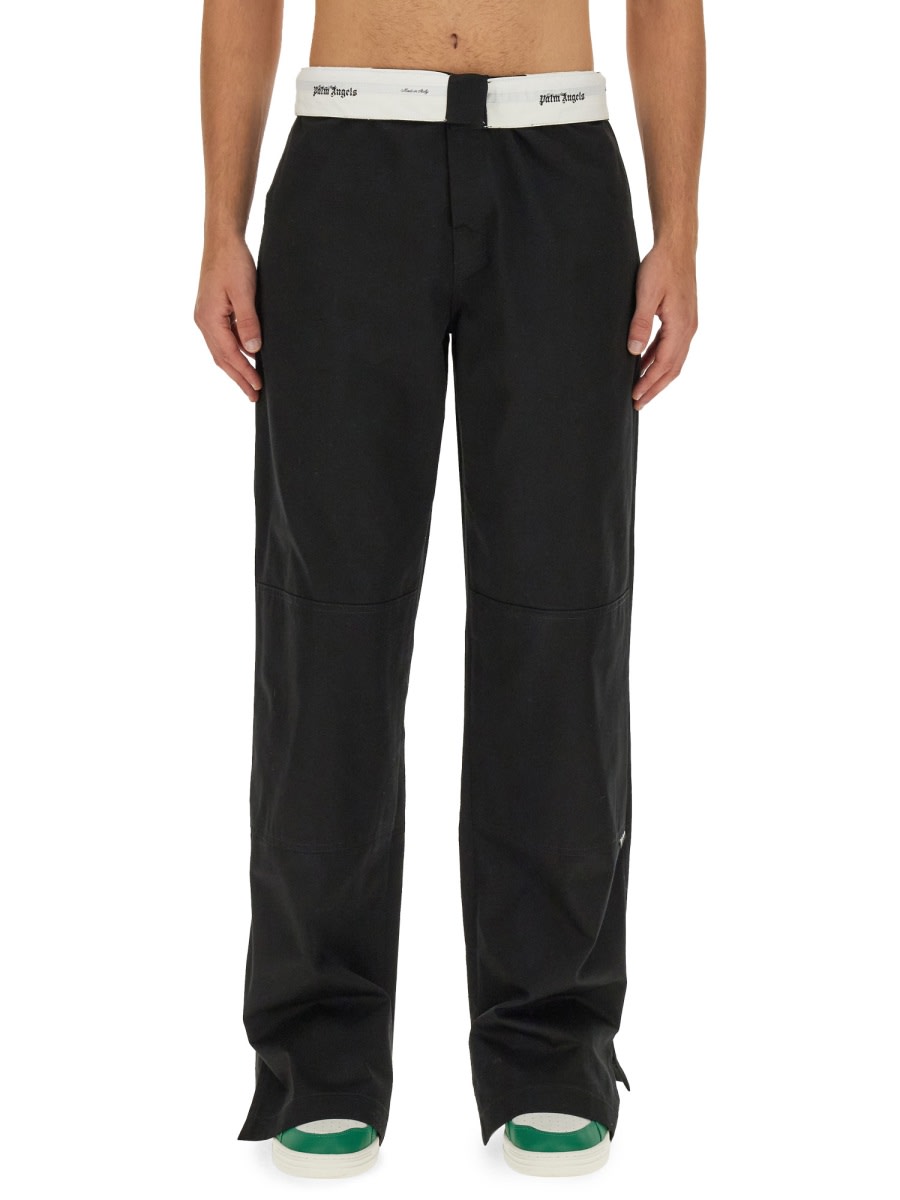 Palm Angels Chino Pants In Black