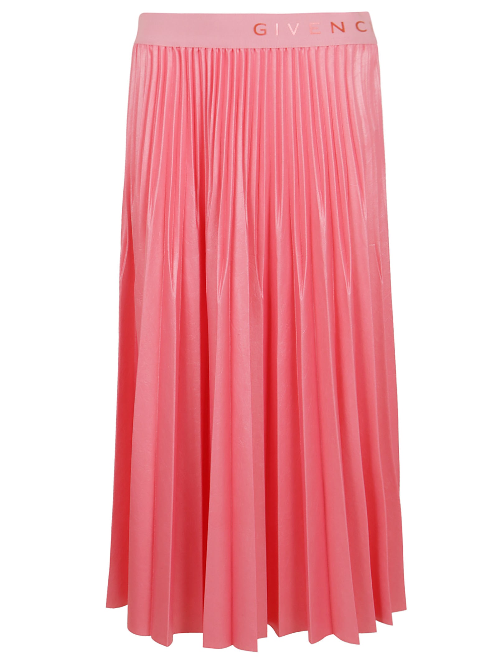 GIVENCHY PLEATED SKIRT IN VARNISHED JERSEY,11245977
