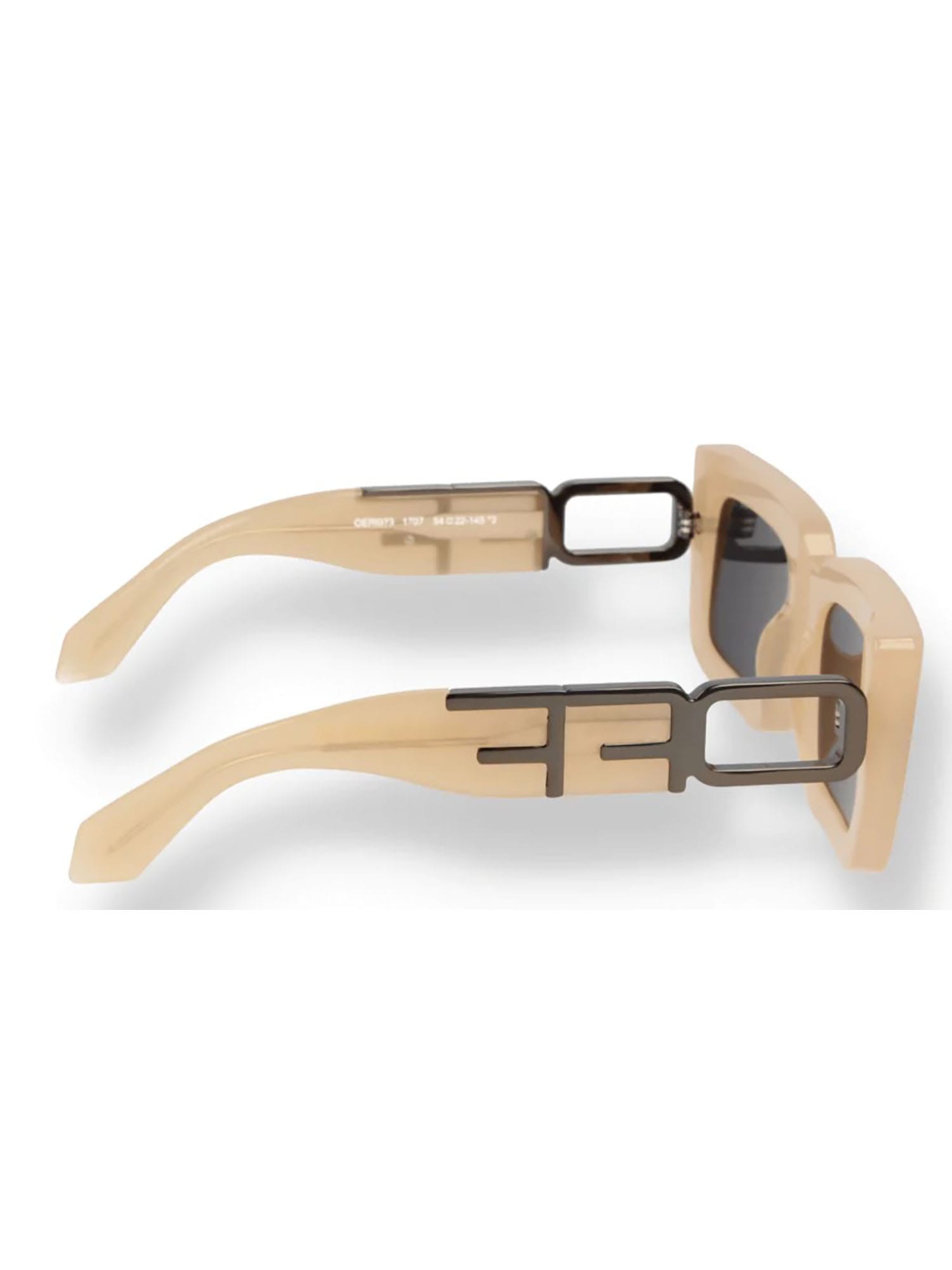 Shop Off-white Boston Sunglasses Sunglasses In Sand