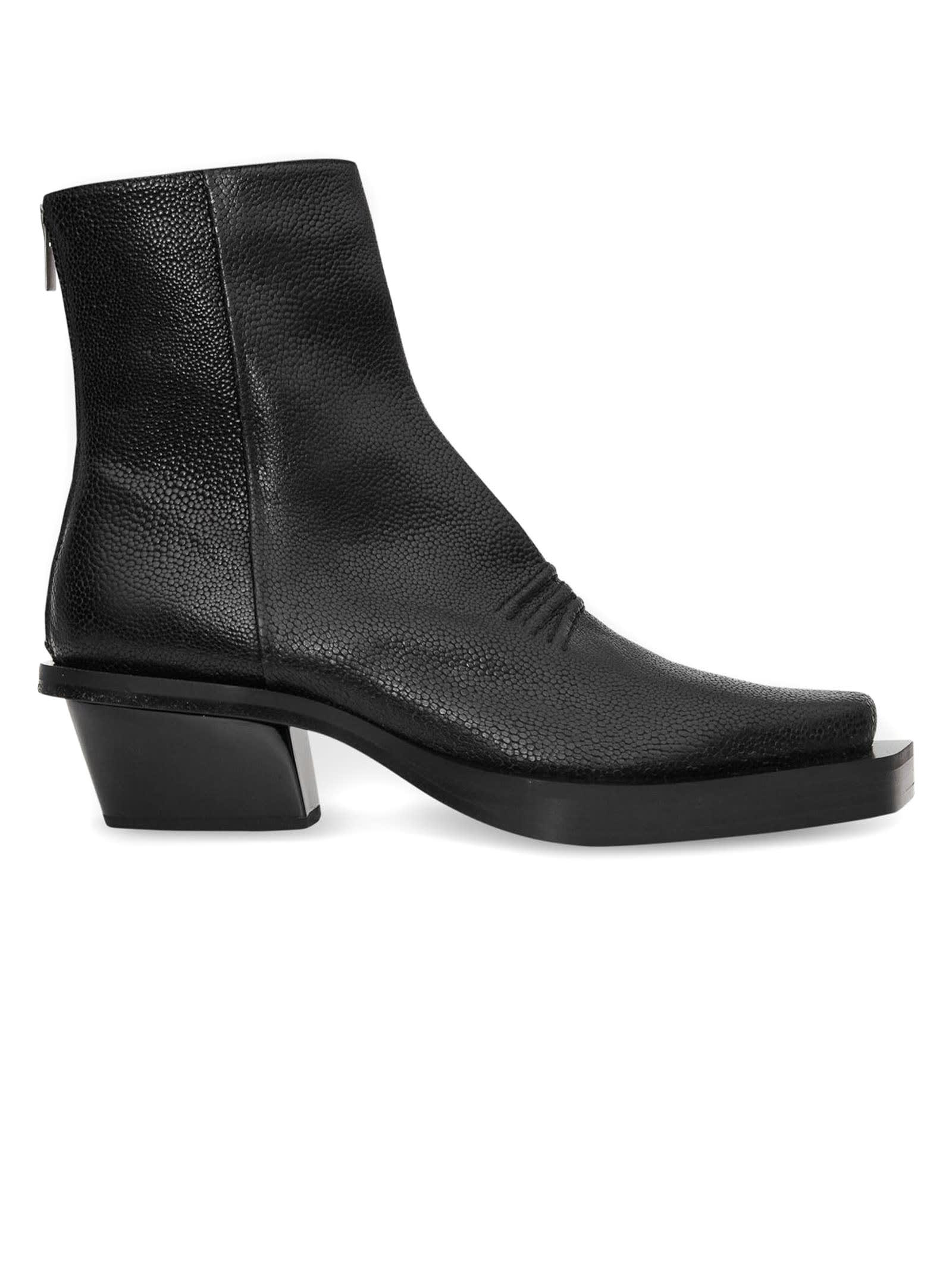 1017 ALYX 9SM Leone Ankle Boot In Black Leather