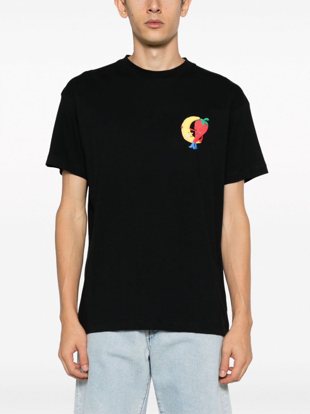 Sky High Farm Logo Cotton T-shirt In Black