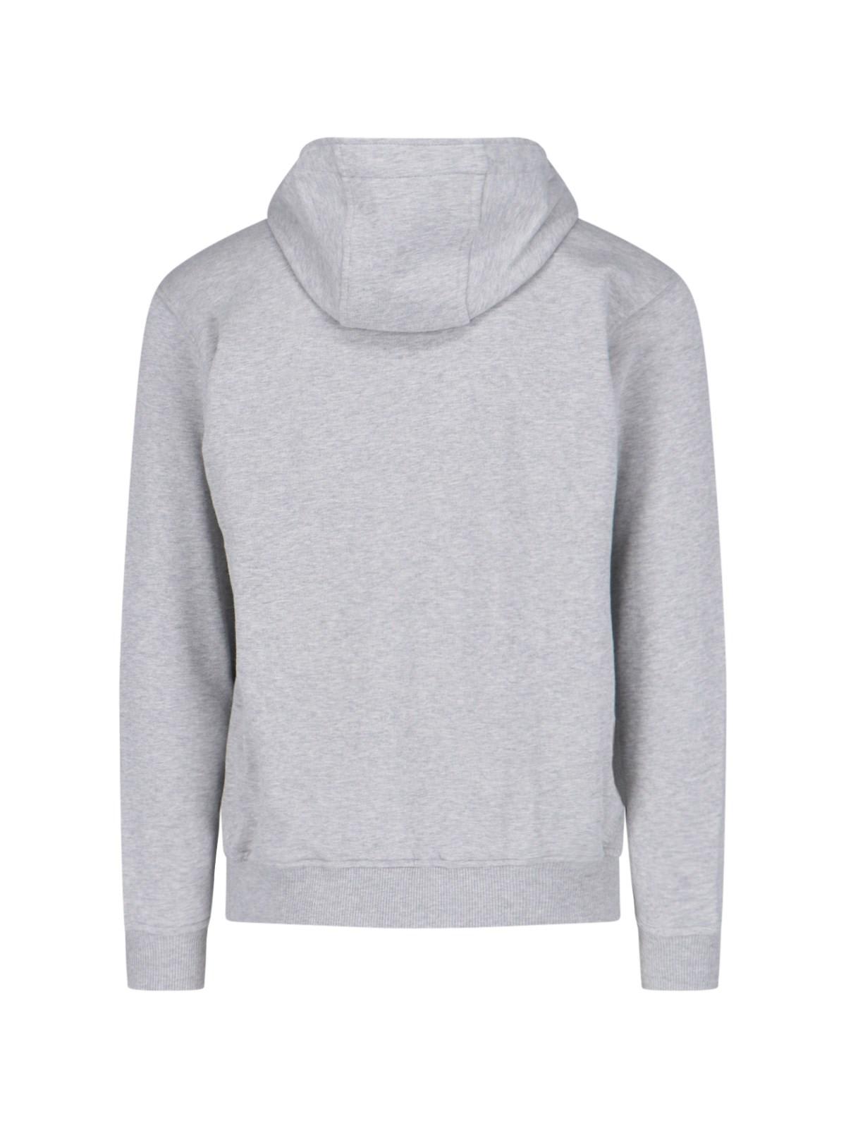 Shop Comme Des Garçons Shirt Printed Zip Sweatshirt In Top Grey