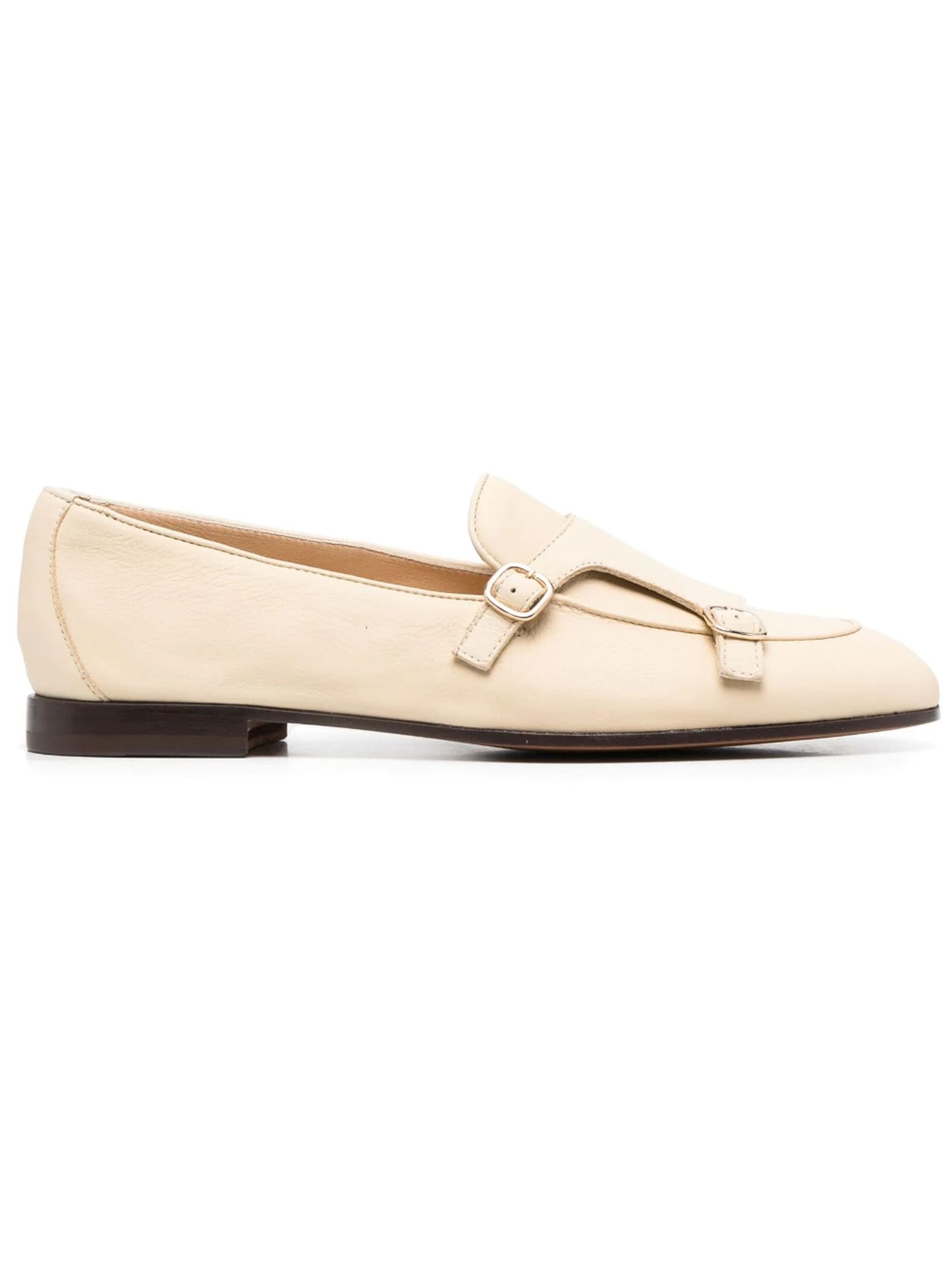 DOUCAL'S VANILLA WHITE CALF LEATHER LOAFERS