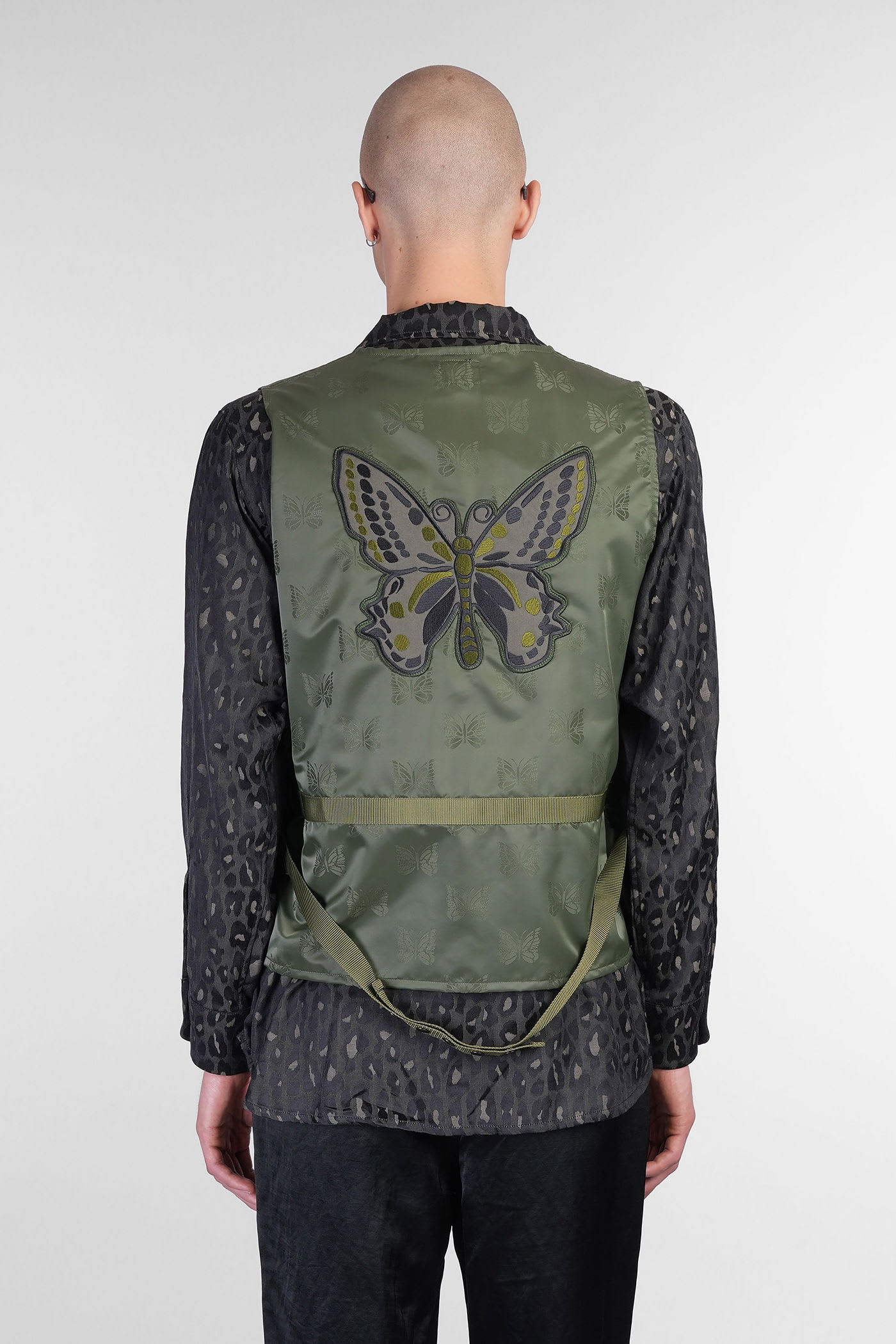 Shop Needles Vest In Green Nylon