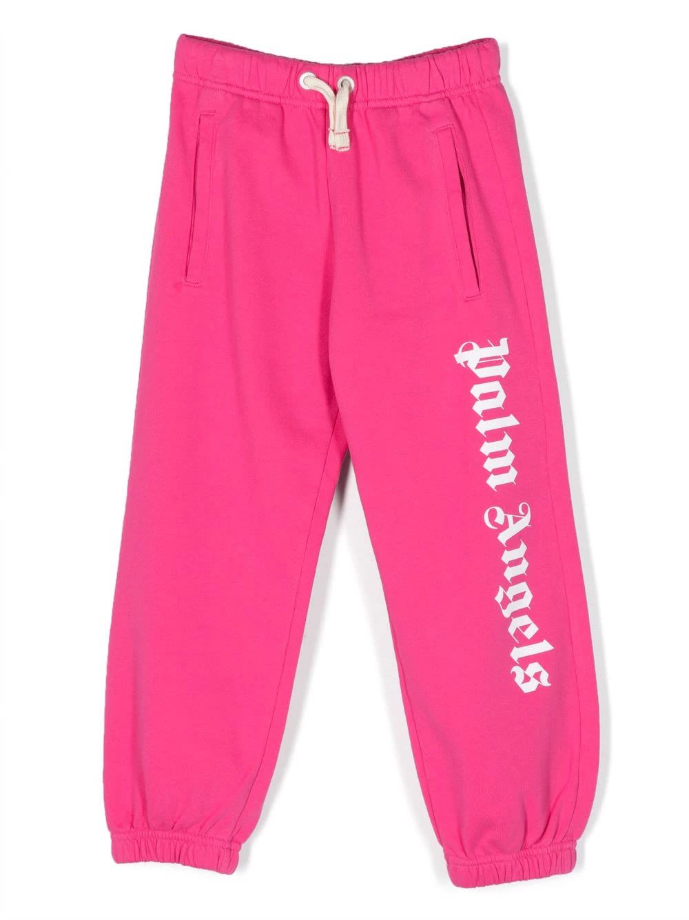 Shop Palm Angels Fuchsia Joggers With Logo In Pink