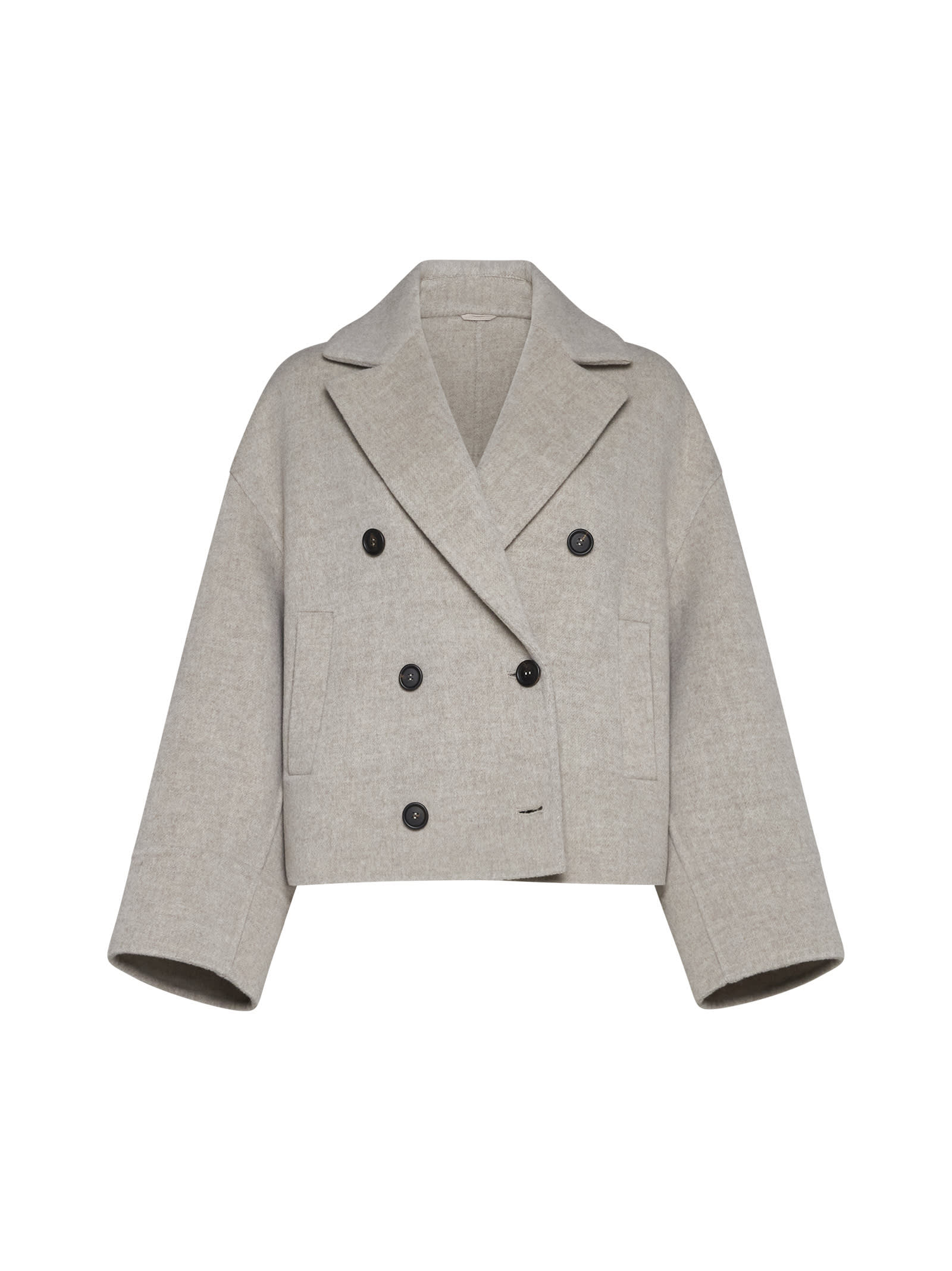 Shop Brunello Cucinelli Coat In Beige Freddo