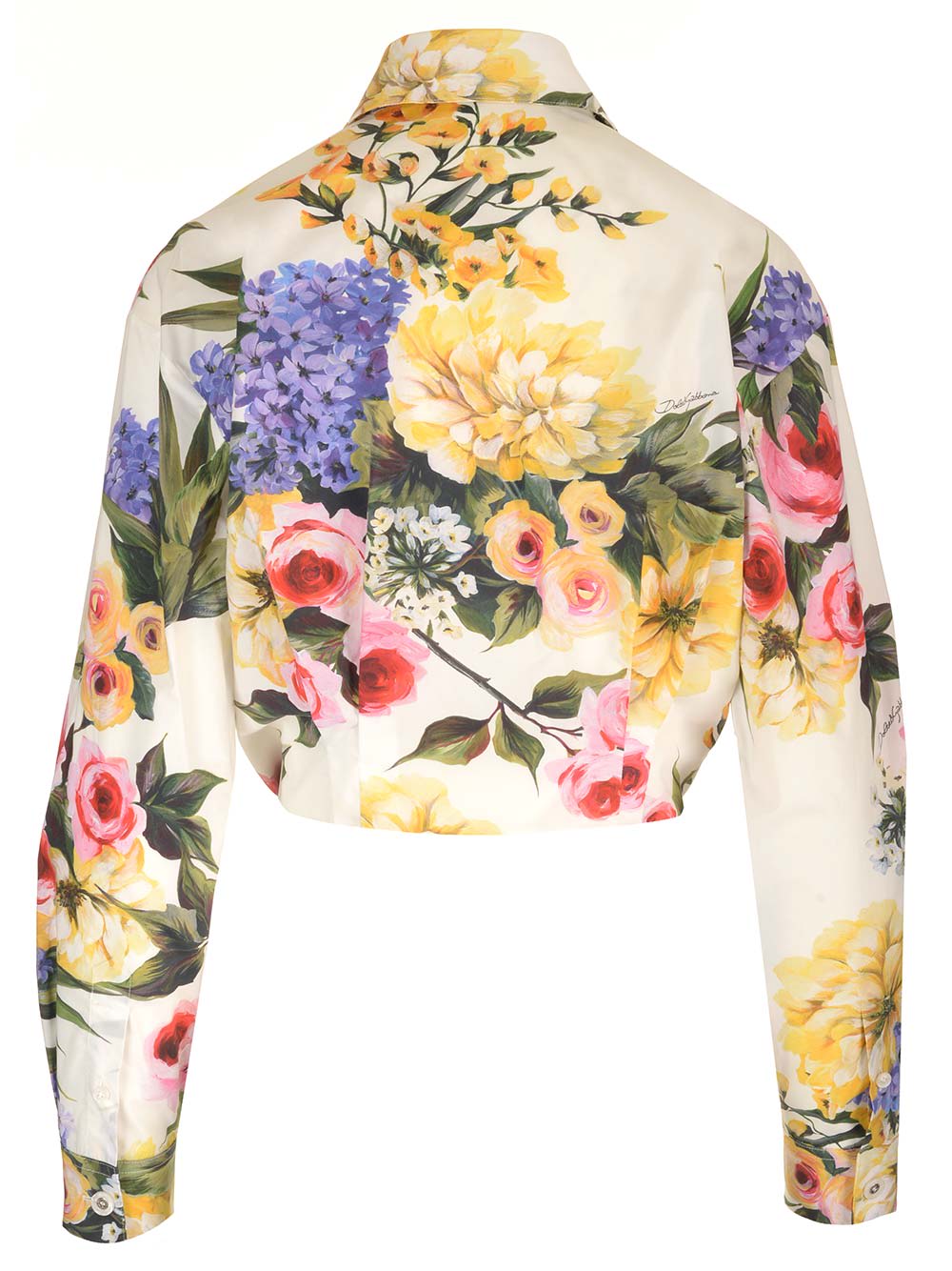 Shop Dolce & Gabbana Knotted Cropped Shirt In White