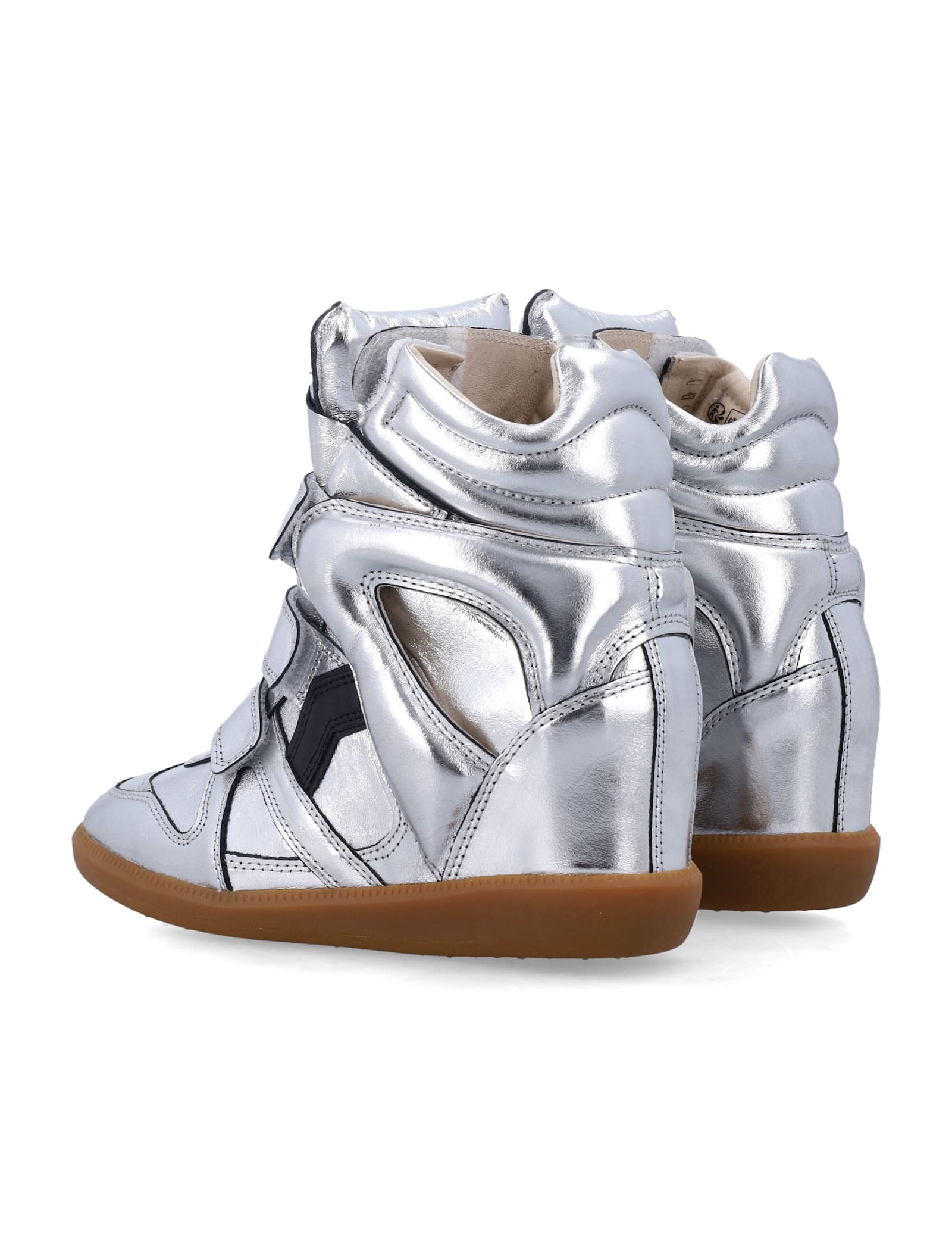 Isabel Marant Bekett Metallic Silver Sneakers In Multi