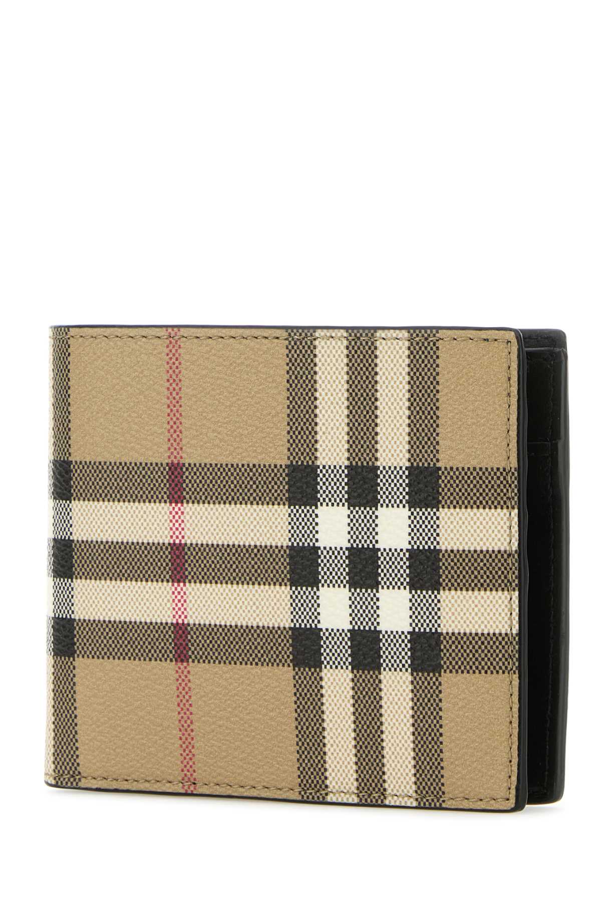 Shop Burberry Printed Canvas Wallet In Archivebeige