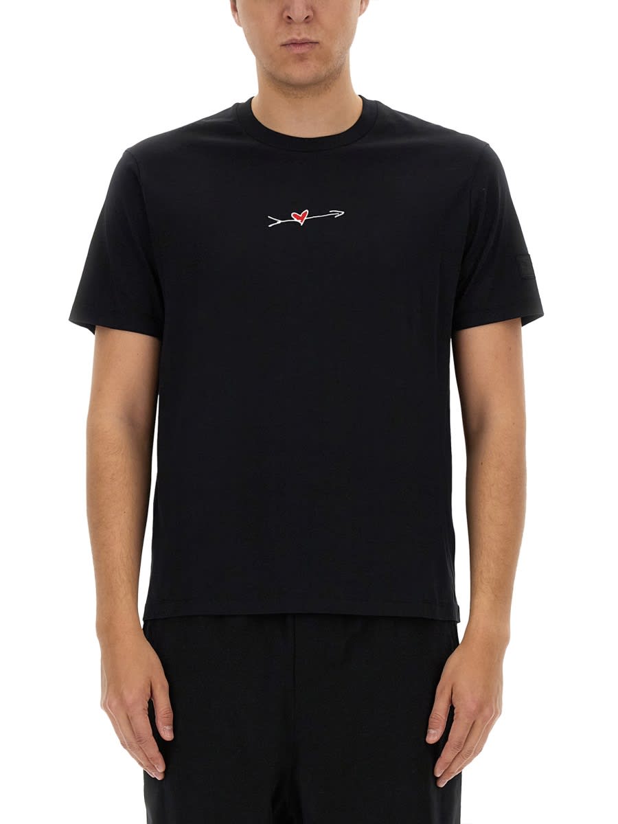 Shop Neil Barrett Cupid T-shirt In Black