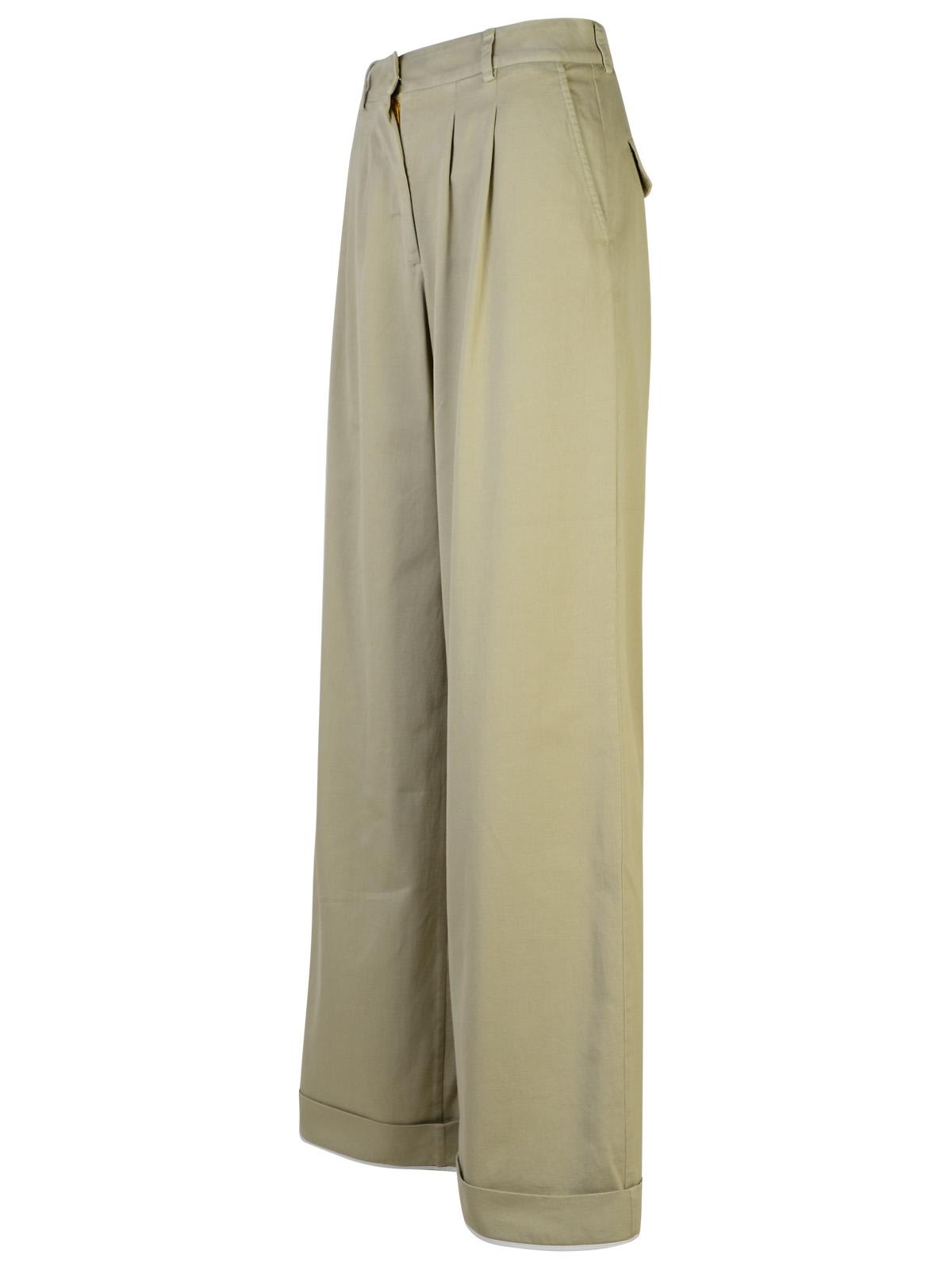 Shop Palm Angels Beige Cotton Trousers