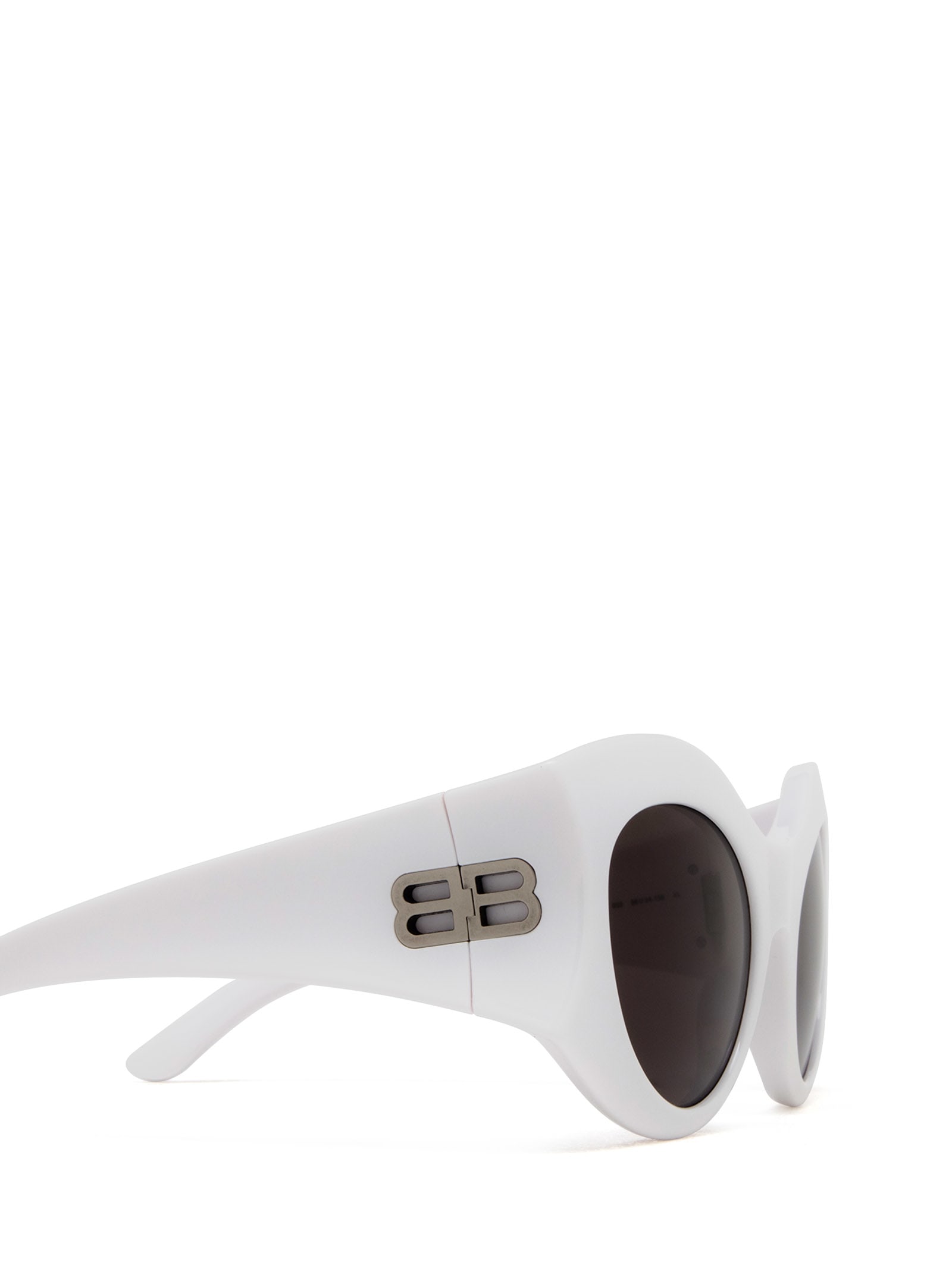 Shop Balenciaga Bb0256s White Sunglasses