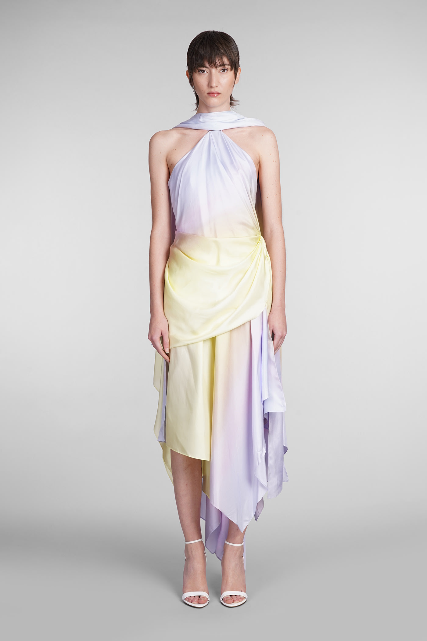 Shop Zimmermann Dress In Multicolor Silk